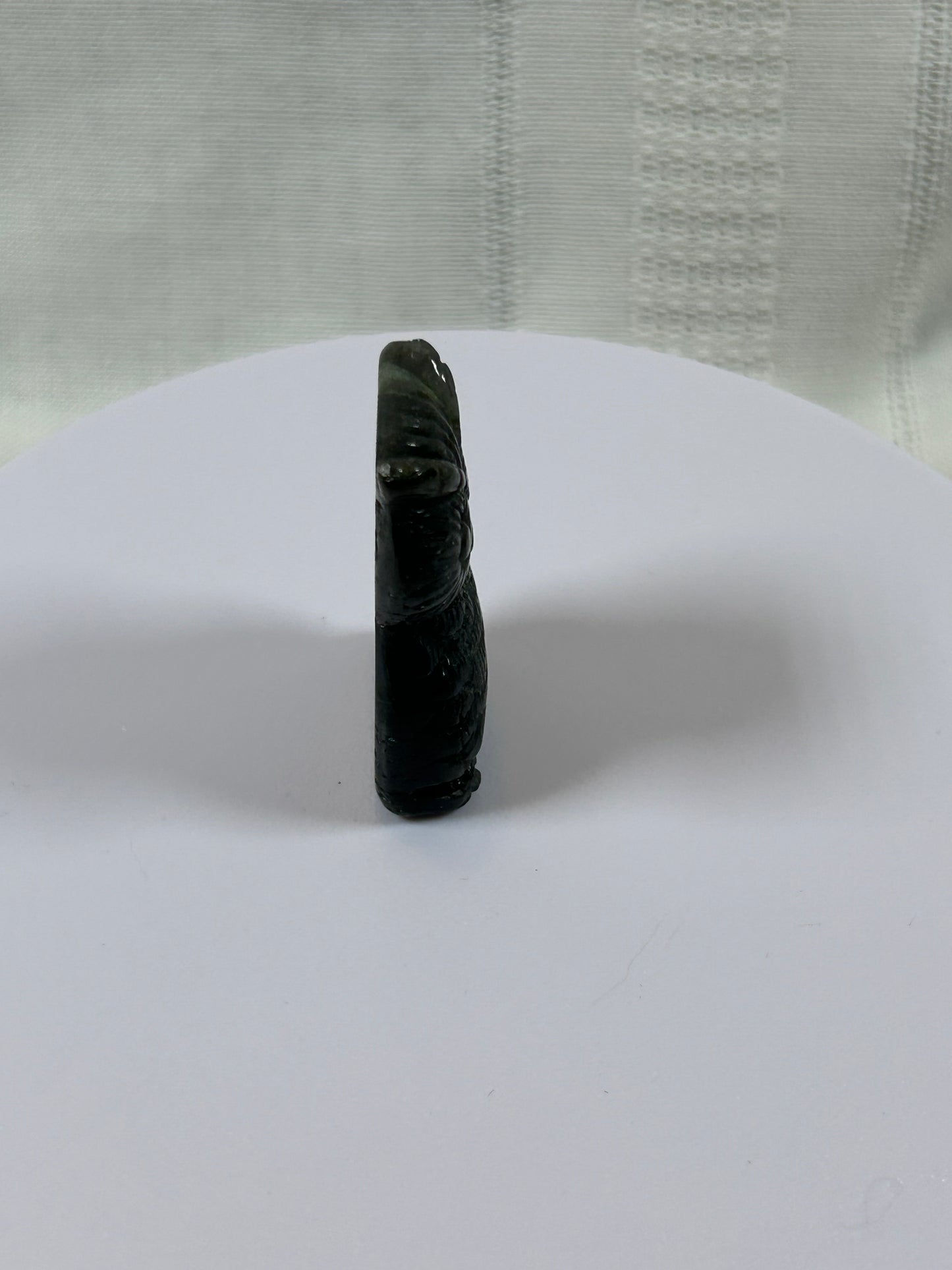 (#7) - LABRADORITE OWL CARVING - NEW