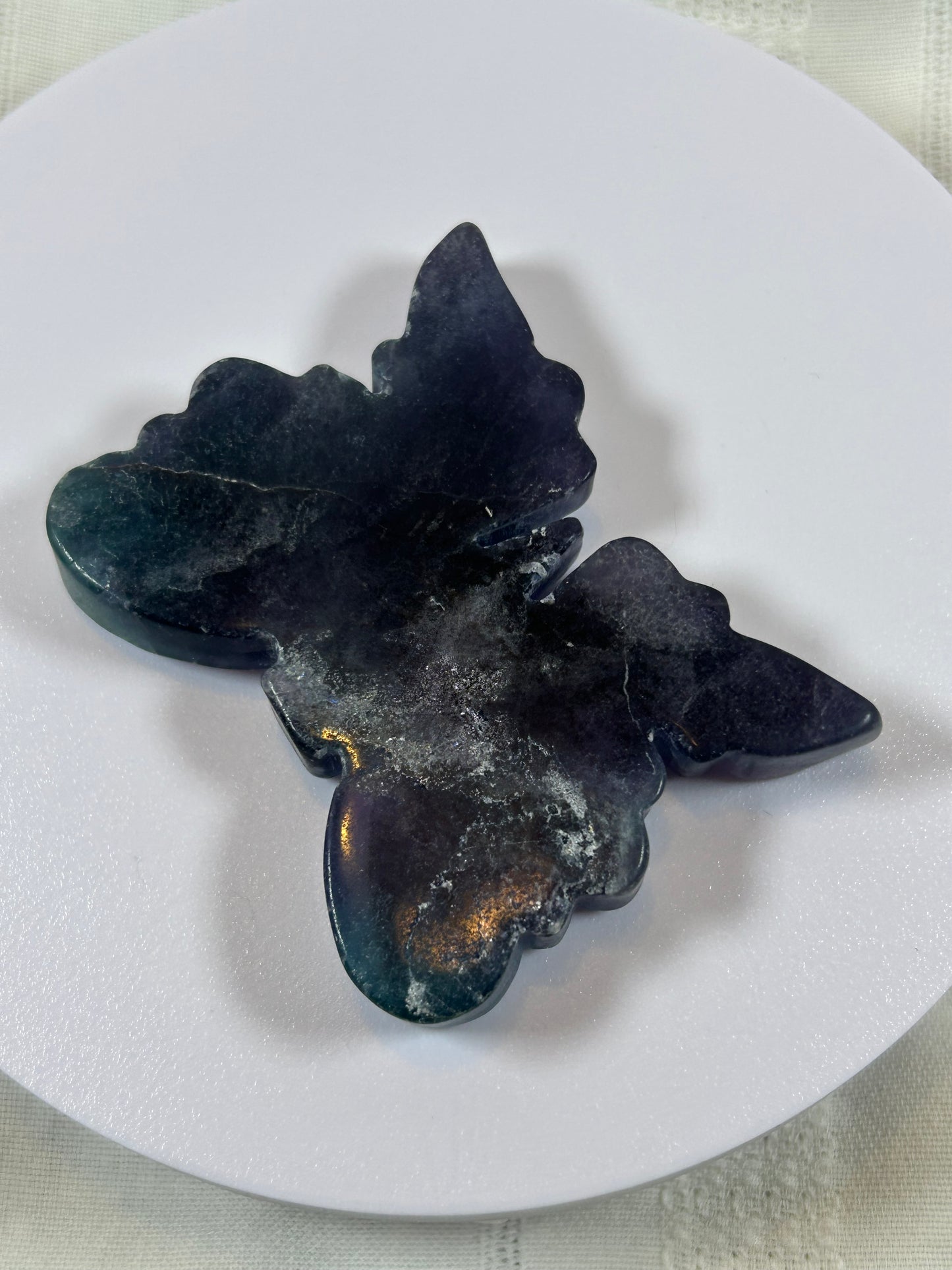 (#3) - FLUORITE BUTTERFLY CARVING