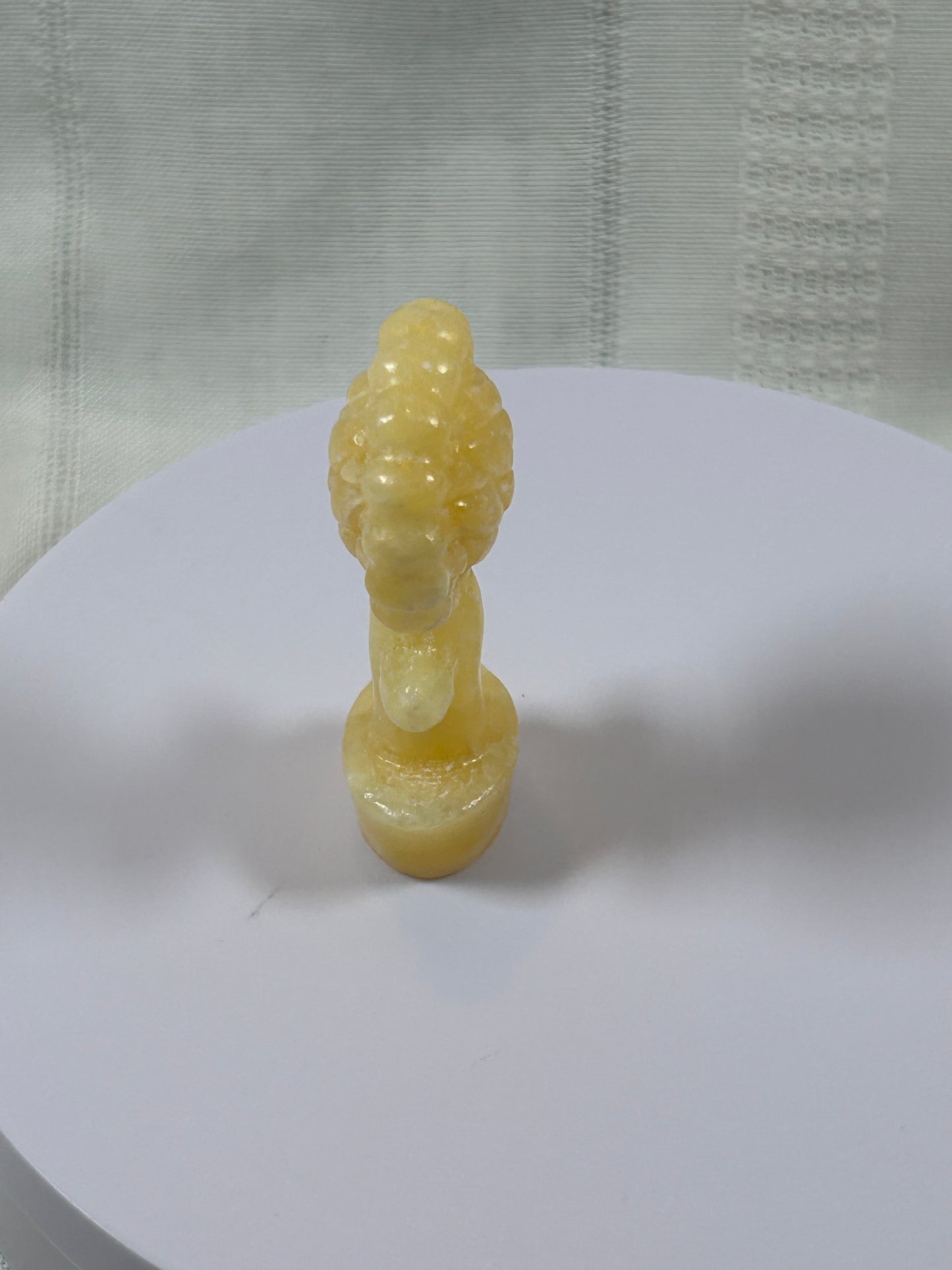(#11) - CALCITE SUNFLOWER CARVING - NEW