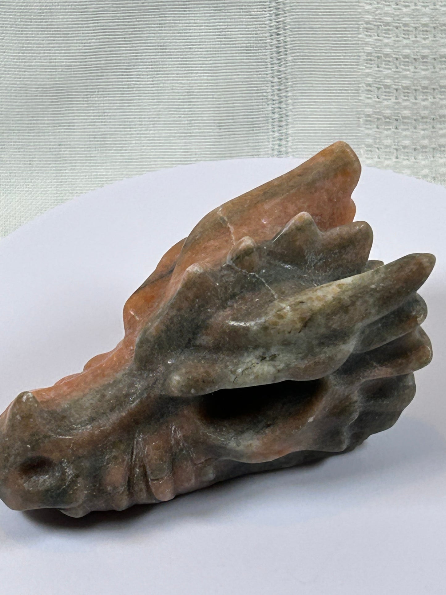 (#13) - ORANGE CALCITE DRAGONS HEAD - NEW