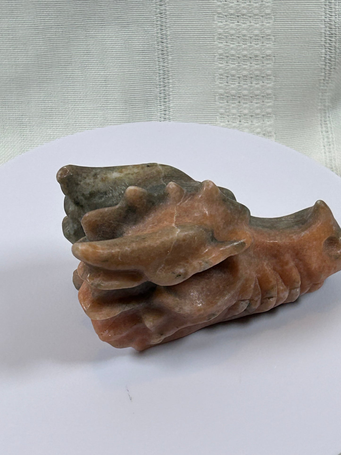 (#13) - ORANGE CALCITE DRAGONS HEAD - NEW