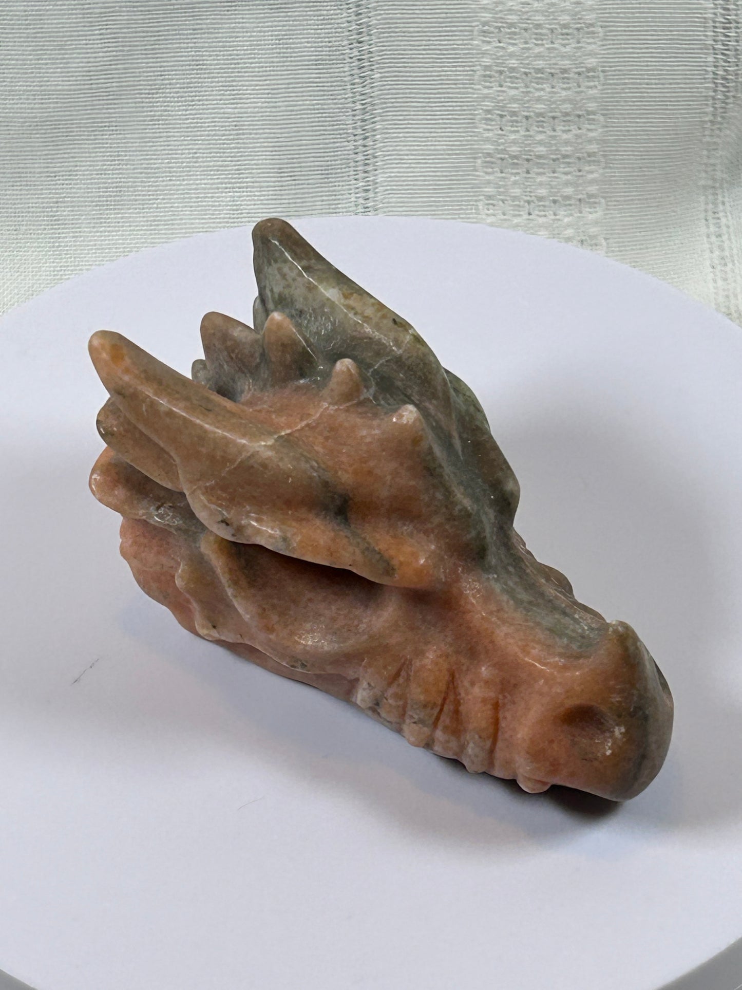 (#13) - ORANGE CALCITE DRAGONS HEAD - NEW
