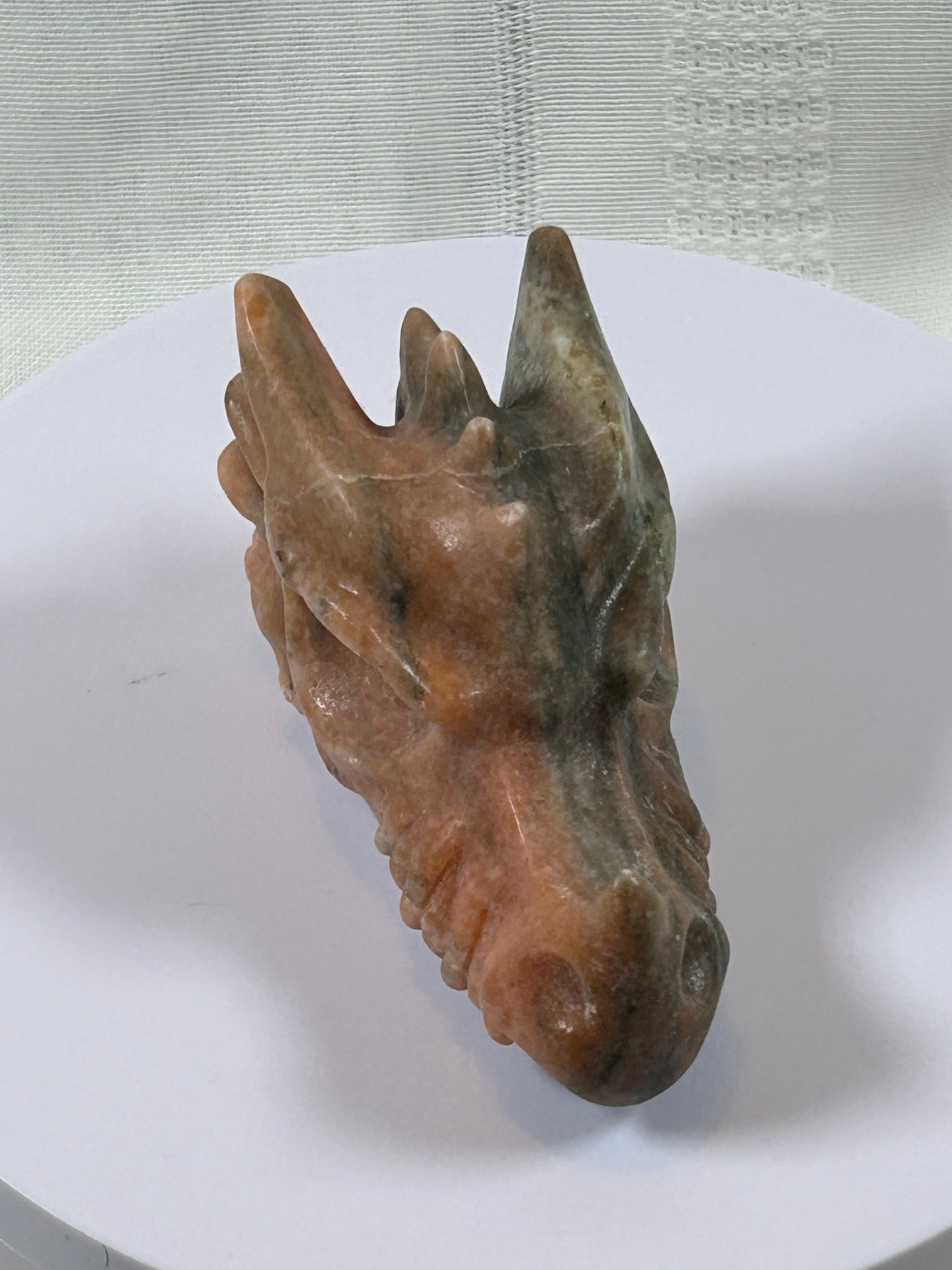 (#13) - ORANGE CALCITE DRAGONS HEAD - NEW