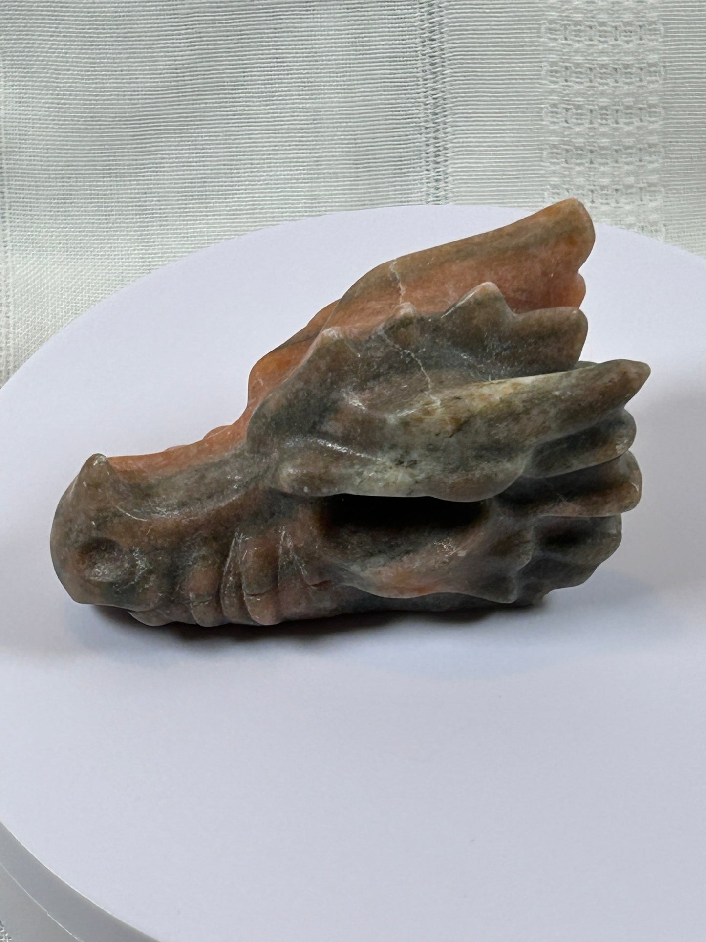 (#13) - ORANGE CALCITE DRAGONS HEAD - NEW