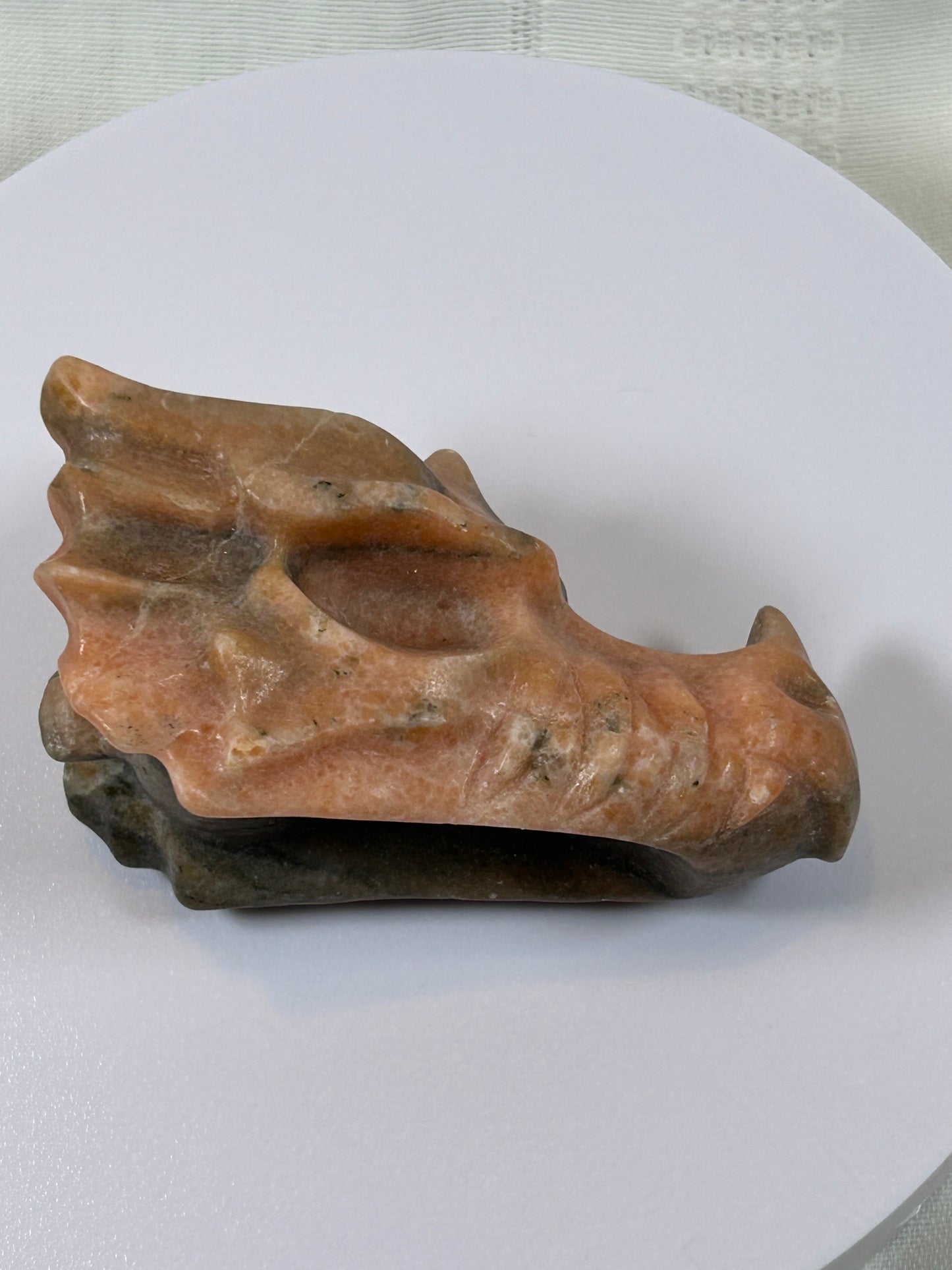 (#13) - ORANGE CALCITE DRAGONS HEAD - NEW