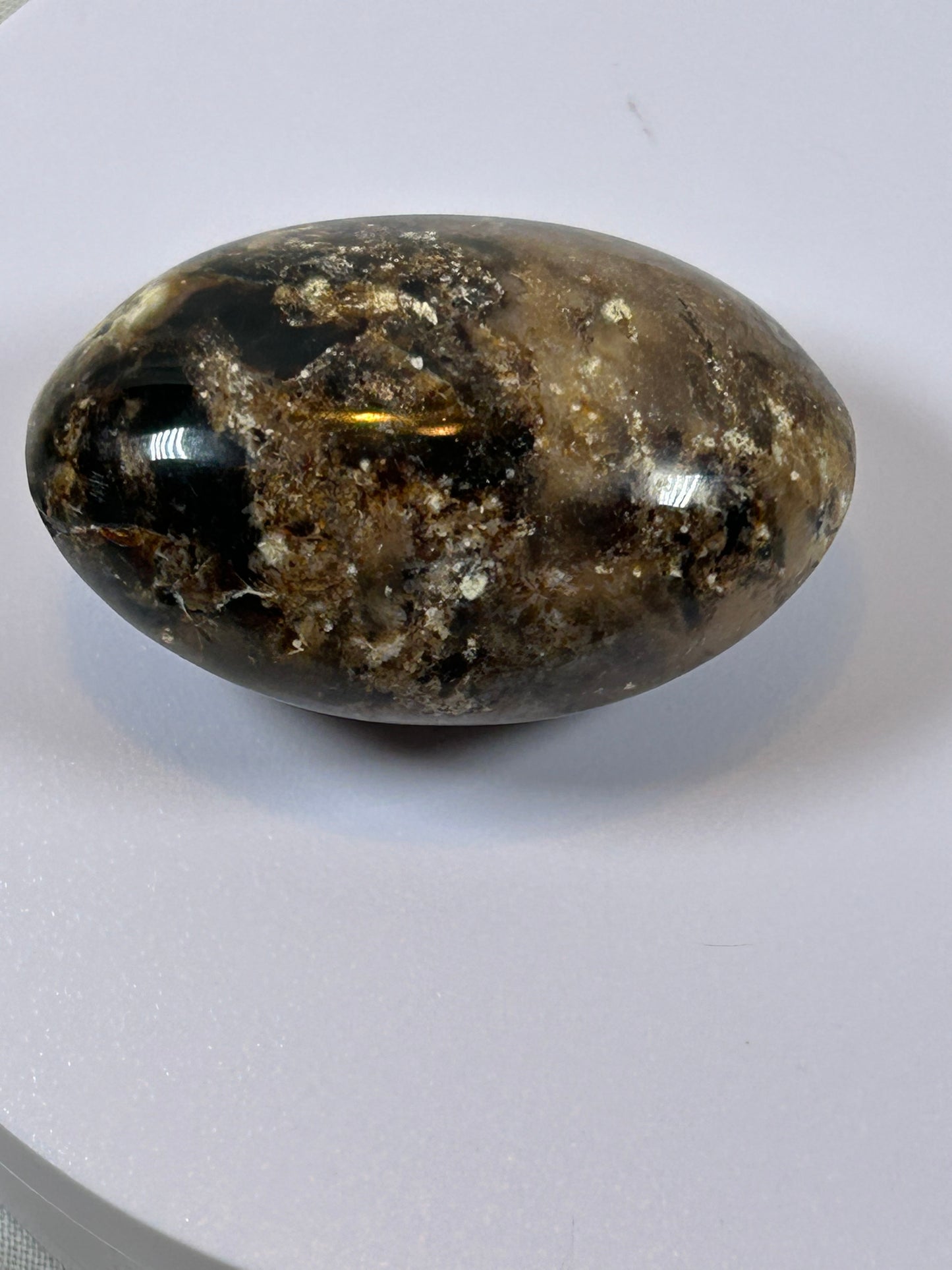 (#29) - SMOKY QUARTZ PALM STONE - NEW
