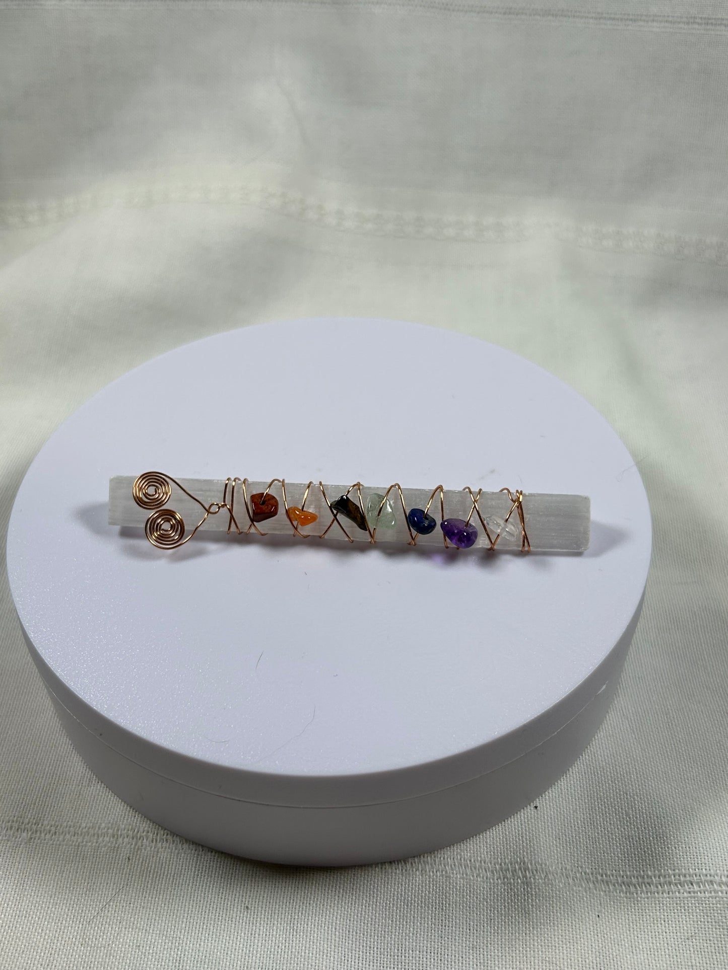 (#1046) - Selenite Chakra Stick - New