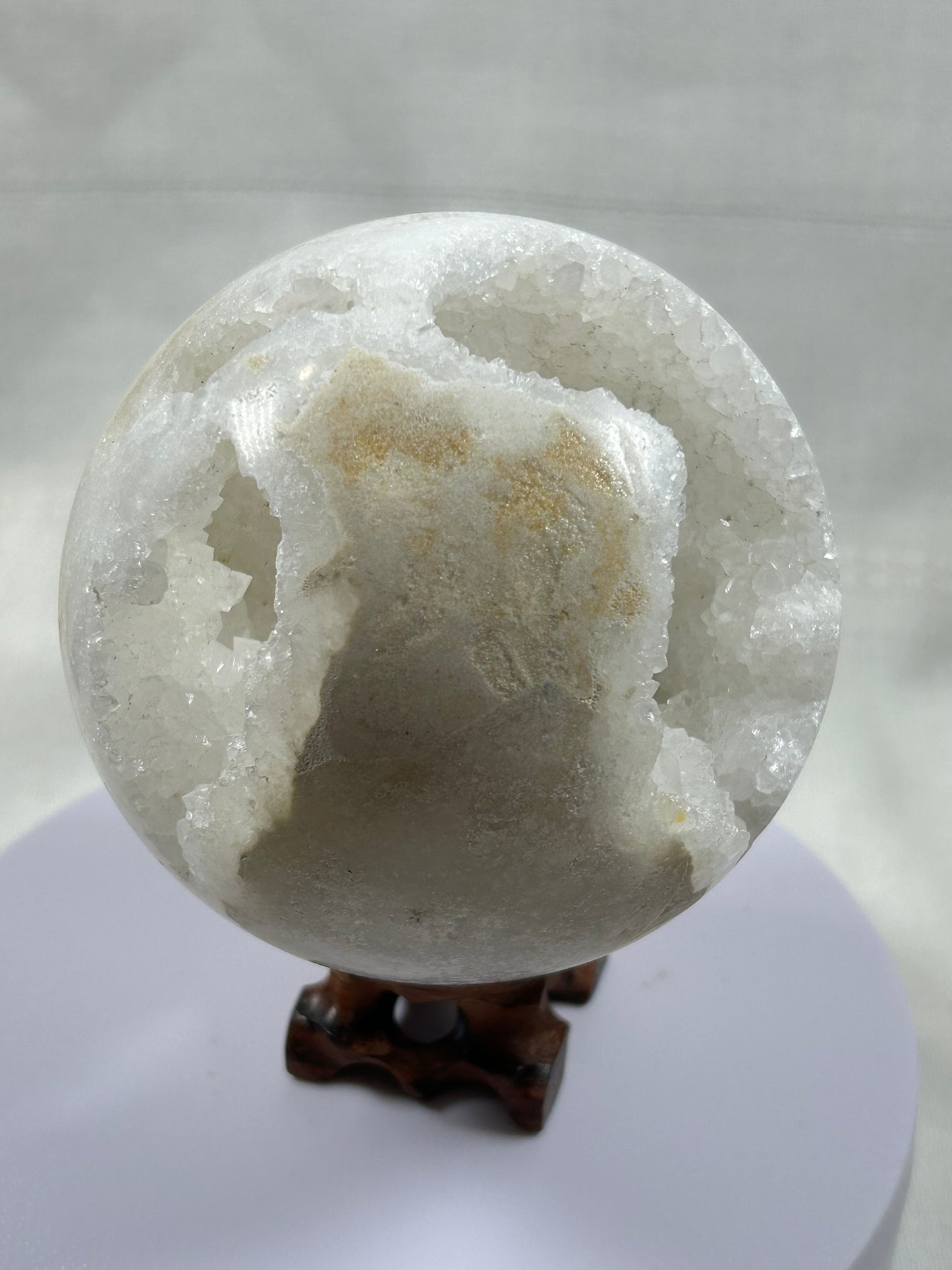 (#1261) - Clear Quartz Geode Sphere - New