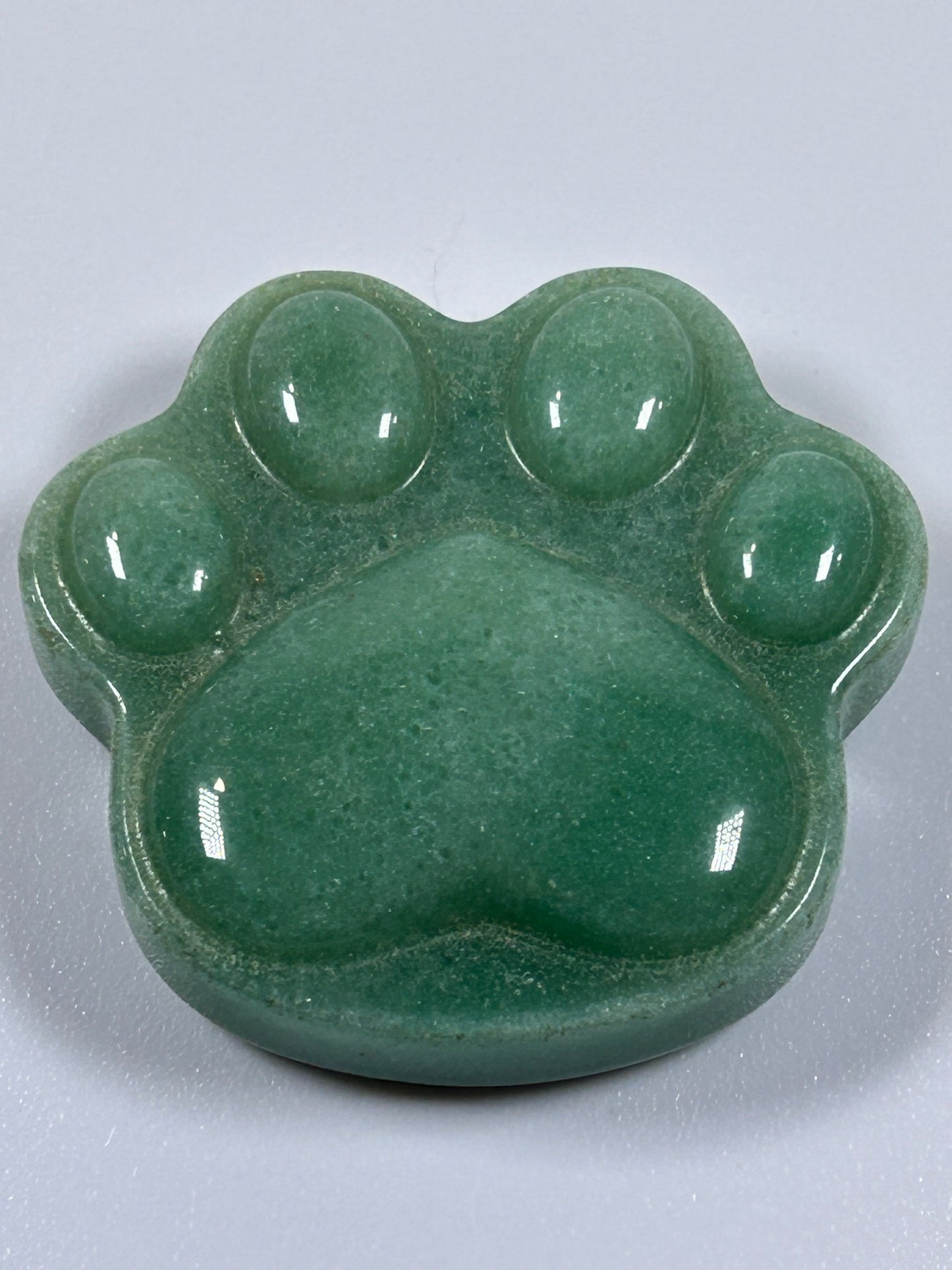 (#1110) - Green Aventurine Paw Print - New