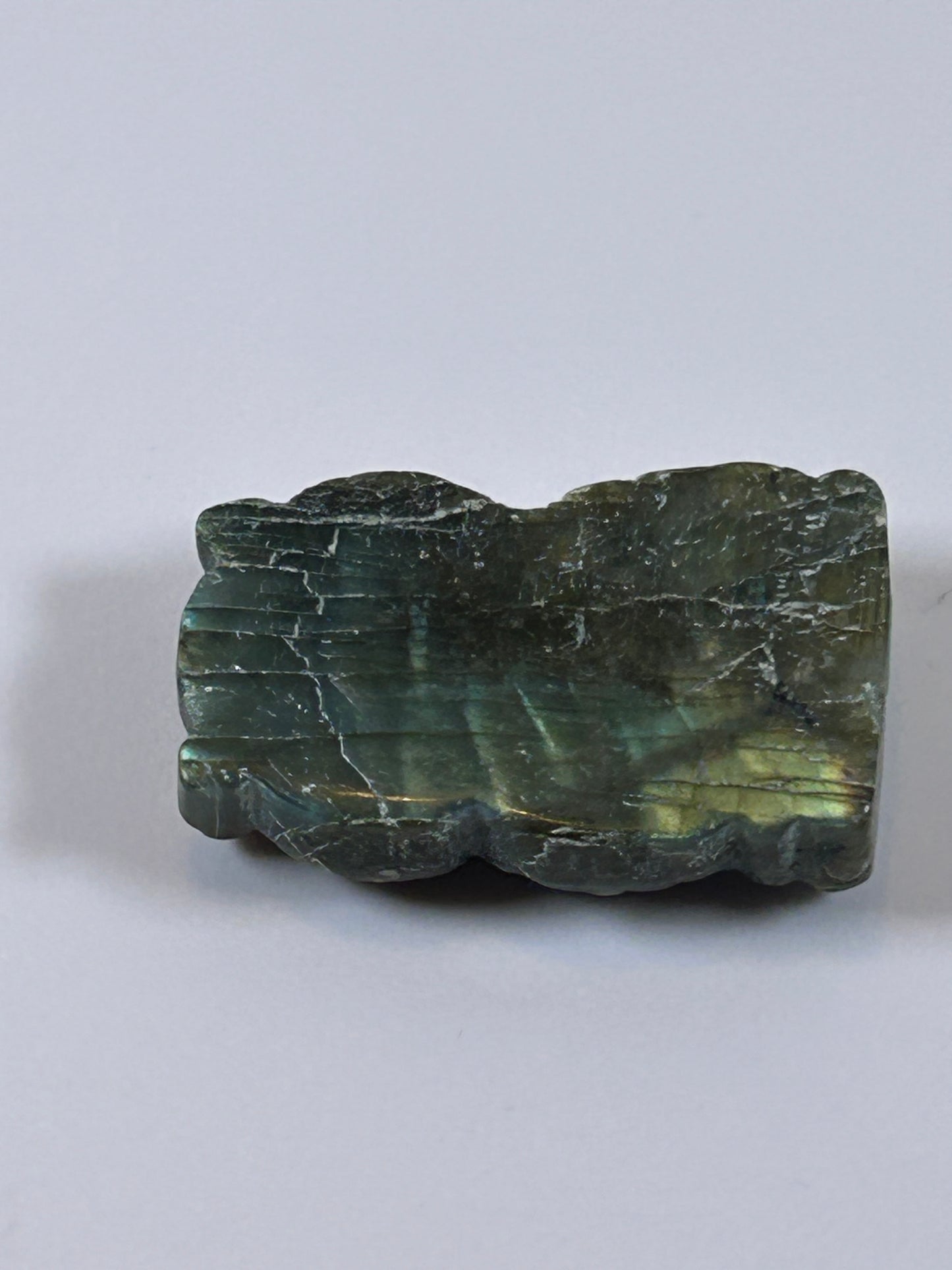 (#21) - LABRADORITE OWL CARVING - NEW