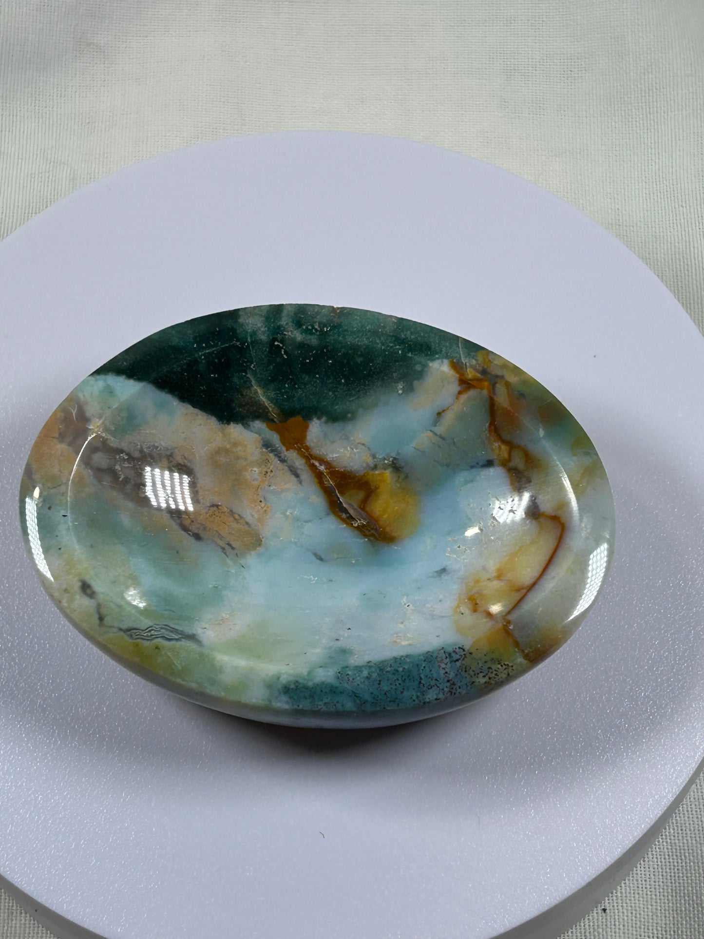 (#1077) - Ocean Jasper Bowl - New