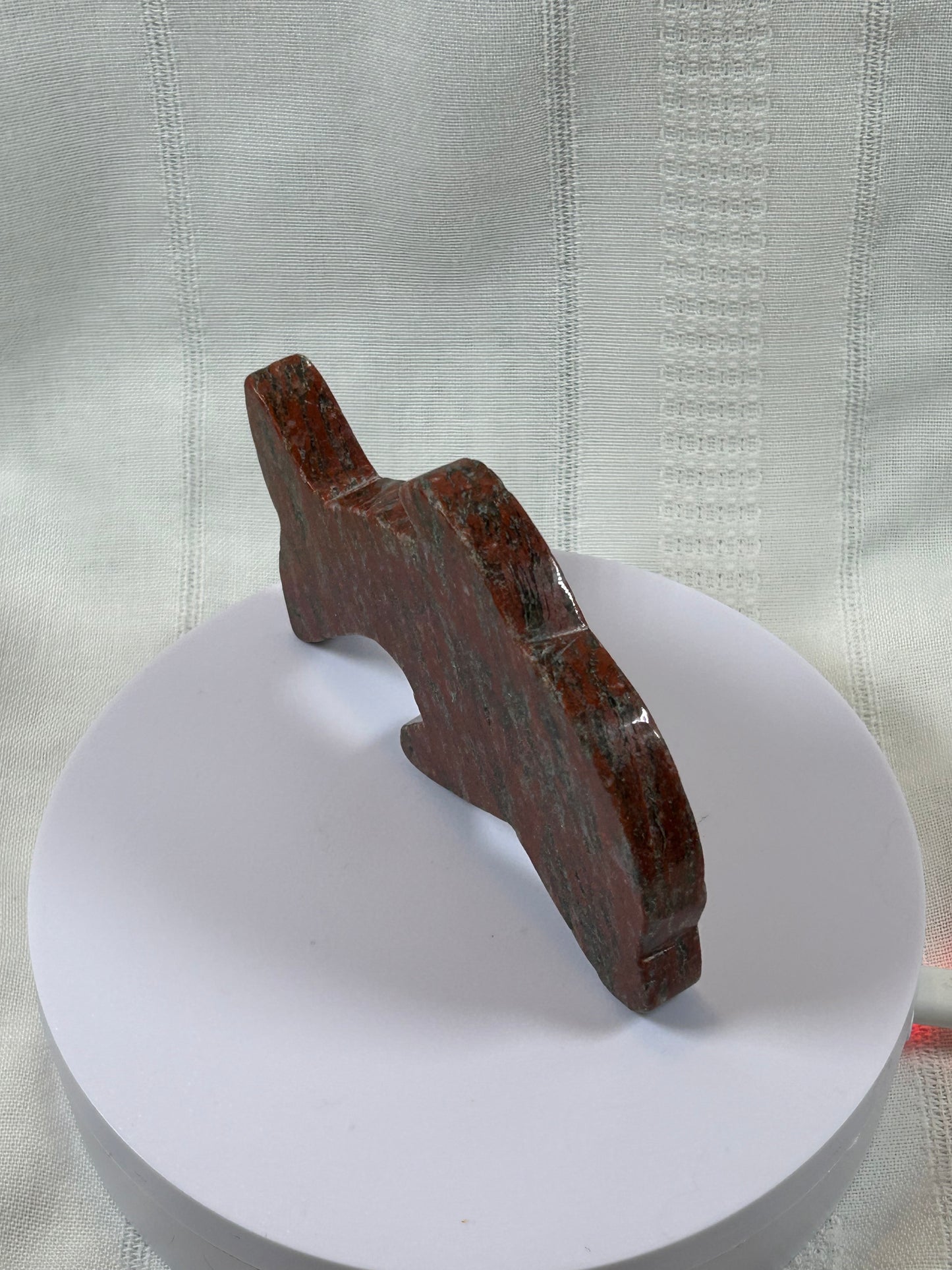 (#39) - RED JASPER DOLPHIN CARVING - NEW