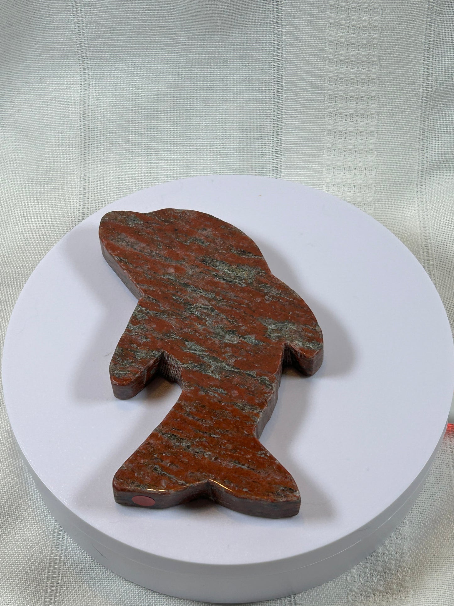 (#39) - RED JASPER DOLPHIN CARVING - NEW
