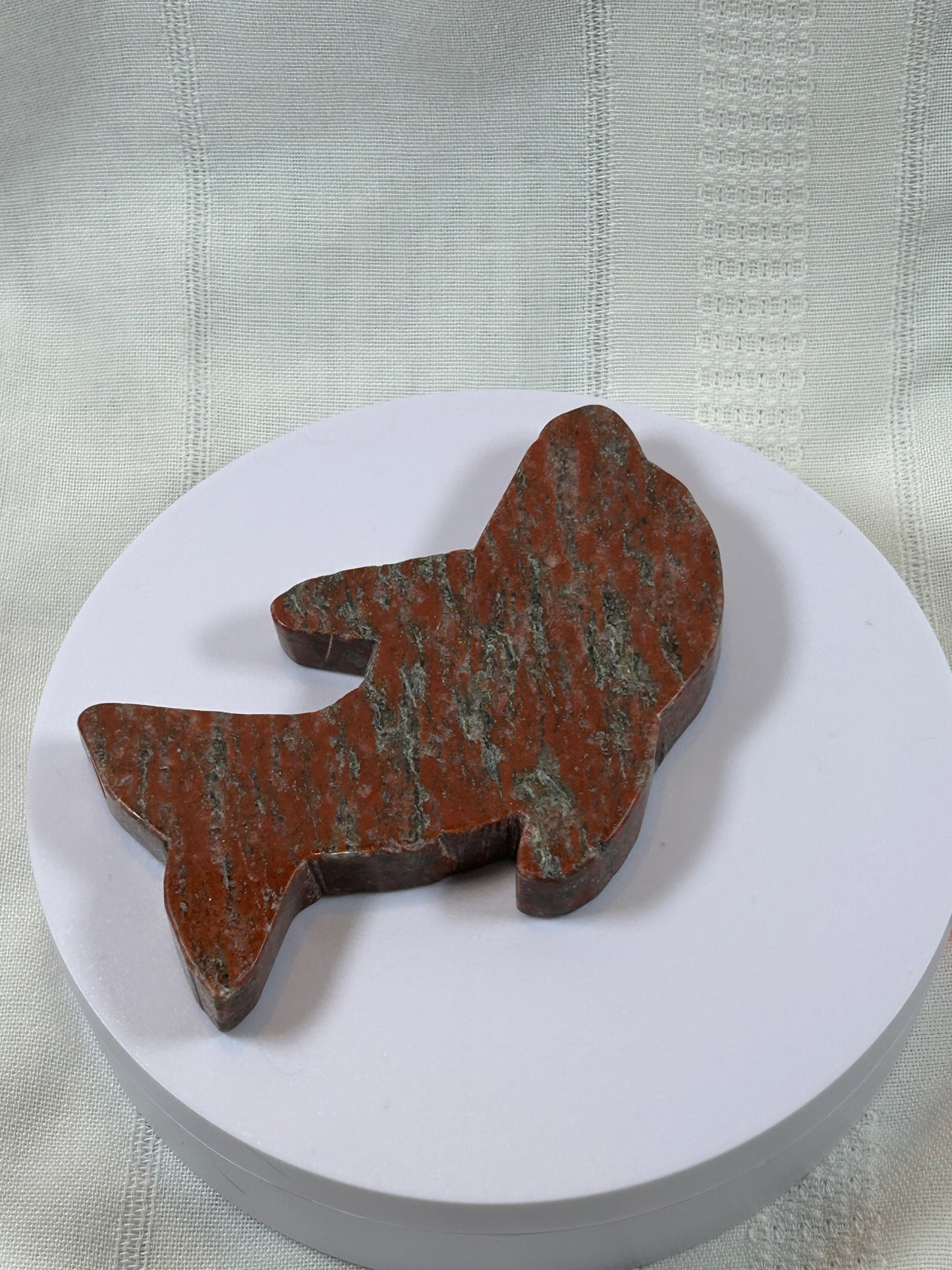 (#39) - RED JASPER DOLPHIN CARVING - NEW