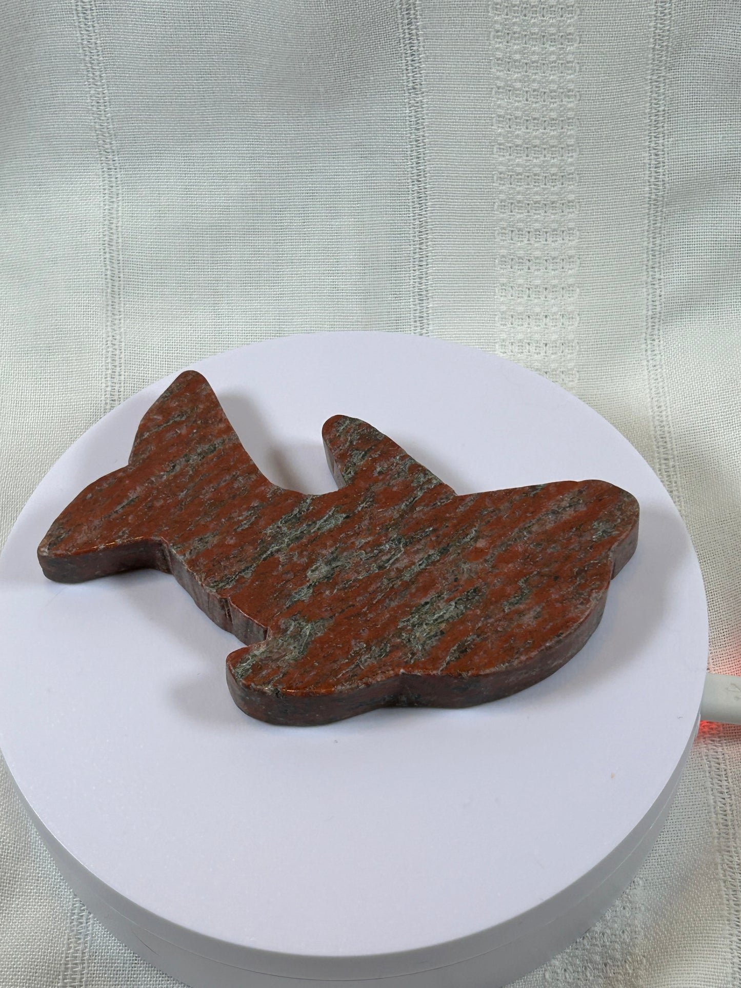 (#39) - RED JASPER DOLPHIN CARVING - NEW