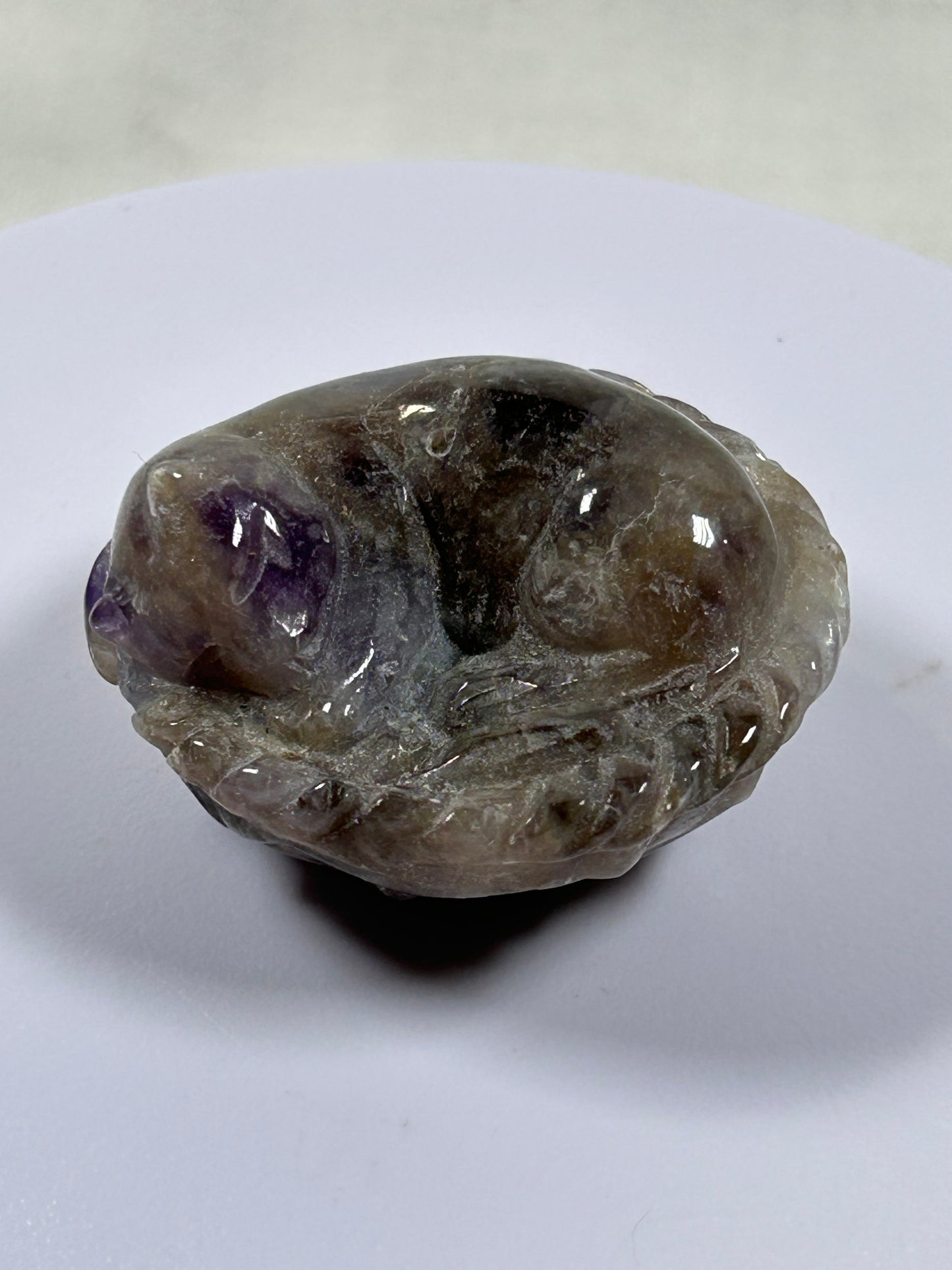 (#1156) - Dream Amethyst Sleeping Cat - New