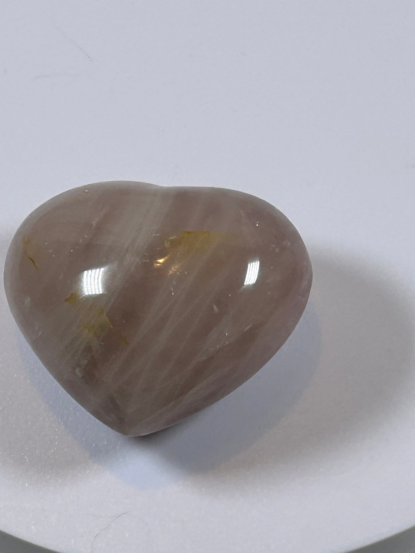 (#23) - ROSE QUARTZ HEART CARVING - NEW