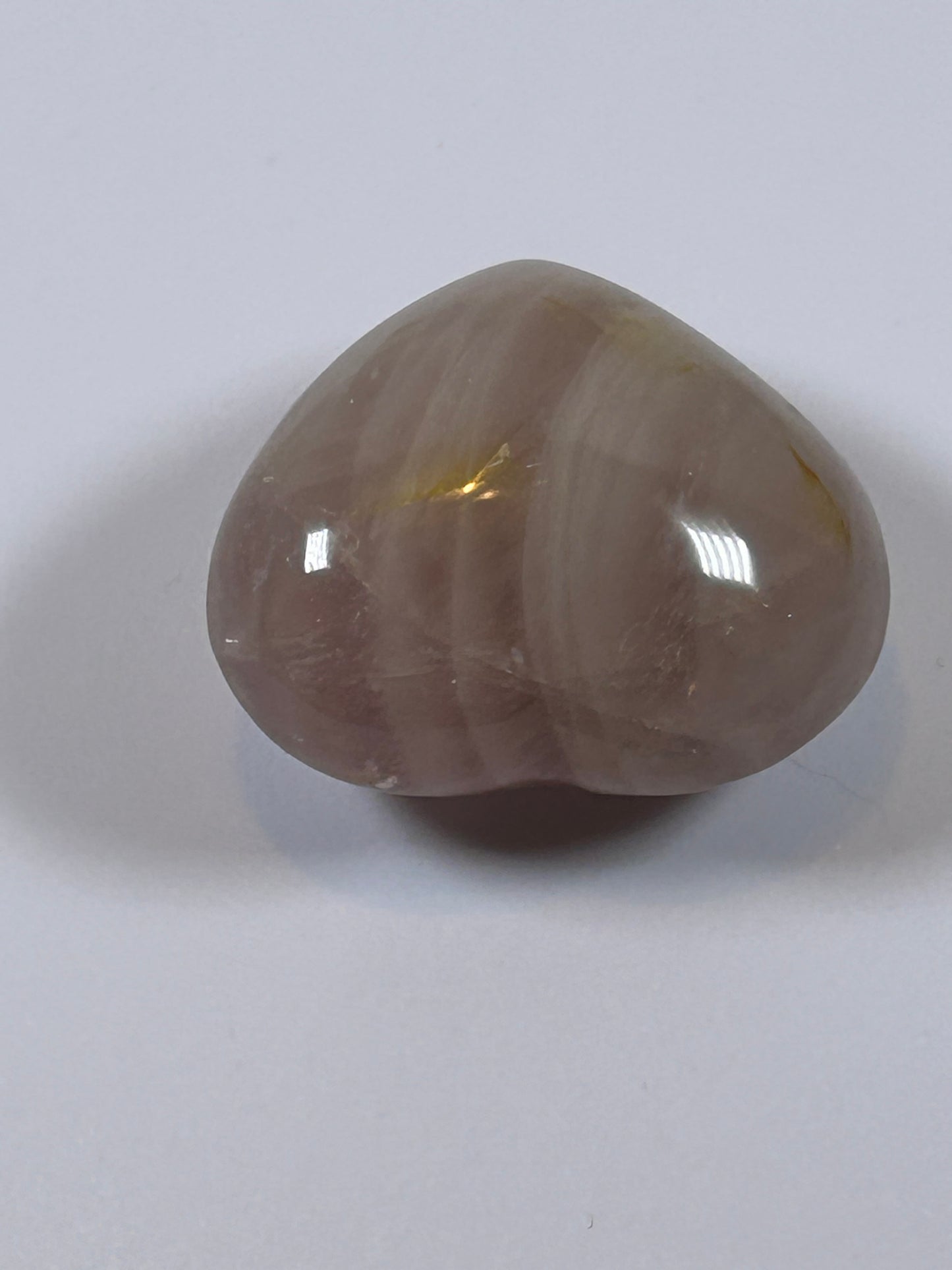 (#23) - ROSE QUARTZ HEART CARVING - NEW