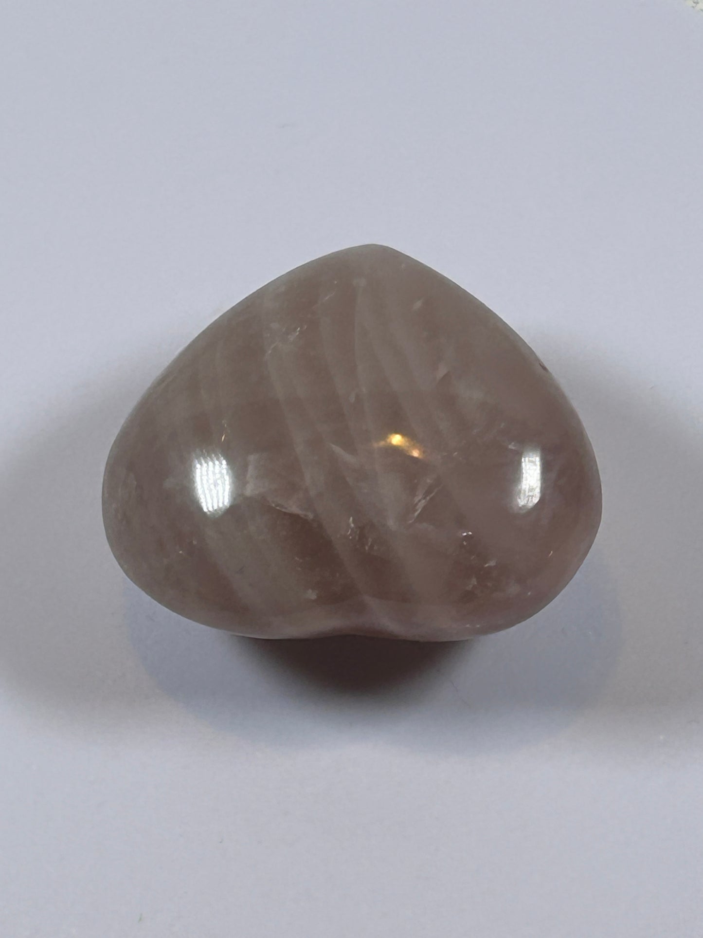 (#23) - ROSE QUARTZ HEART CARVING - NEW