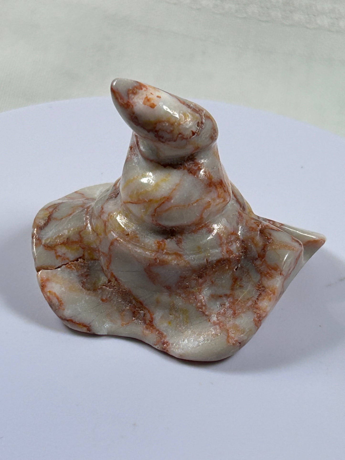 (#1189) - Red Vein Jasper Witch Hat - New