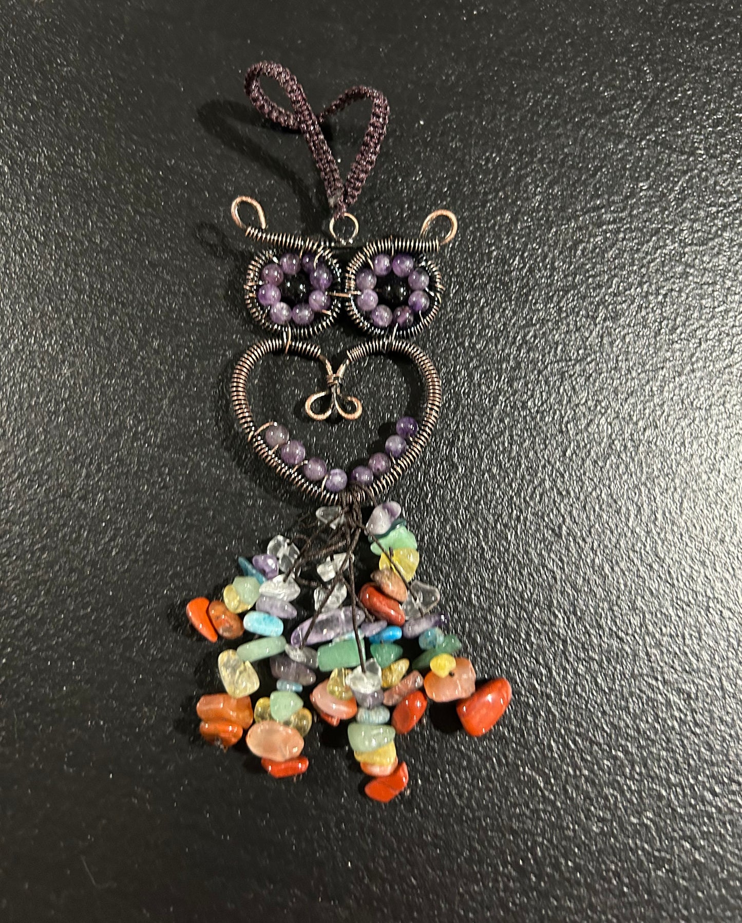 (#1224) - Amethyst Owl Chakra - New