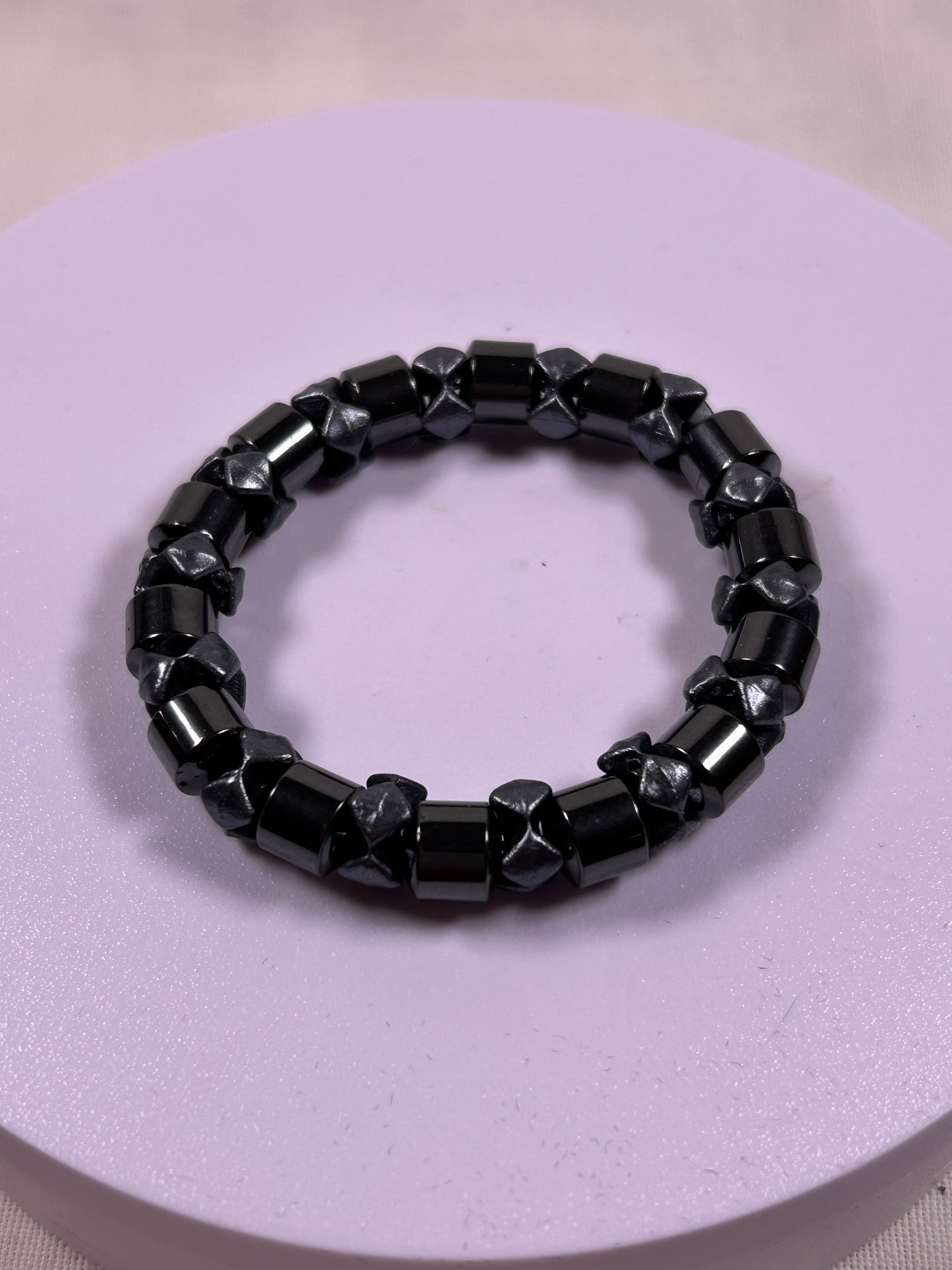 (#1268) - Hematite Magnetic Stretch Bracelet - New