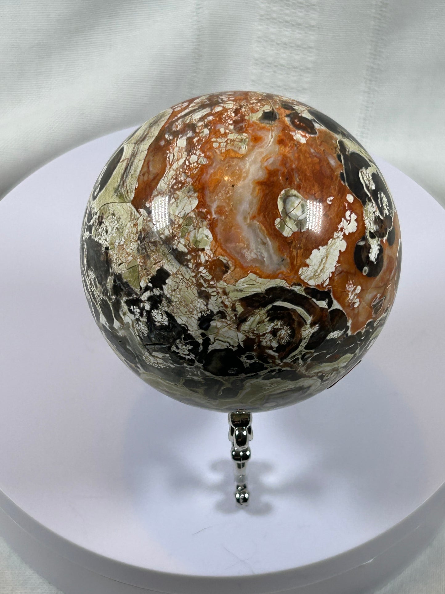 (#61) - BRECCIATED JASPER SPHERE POLISHED - NEW