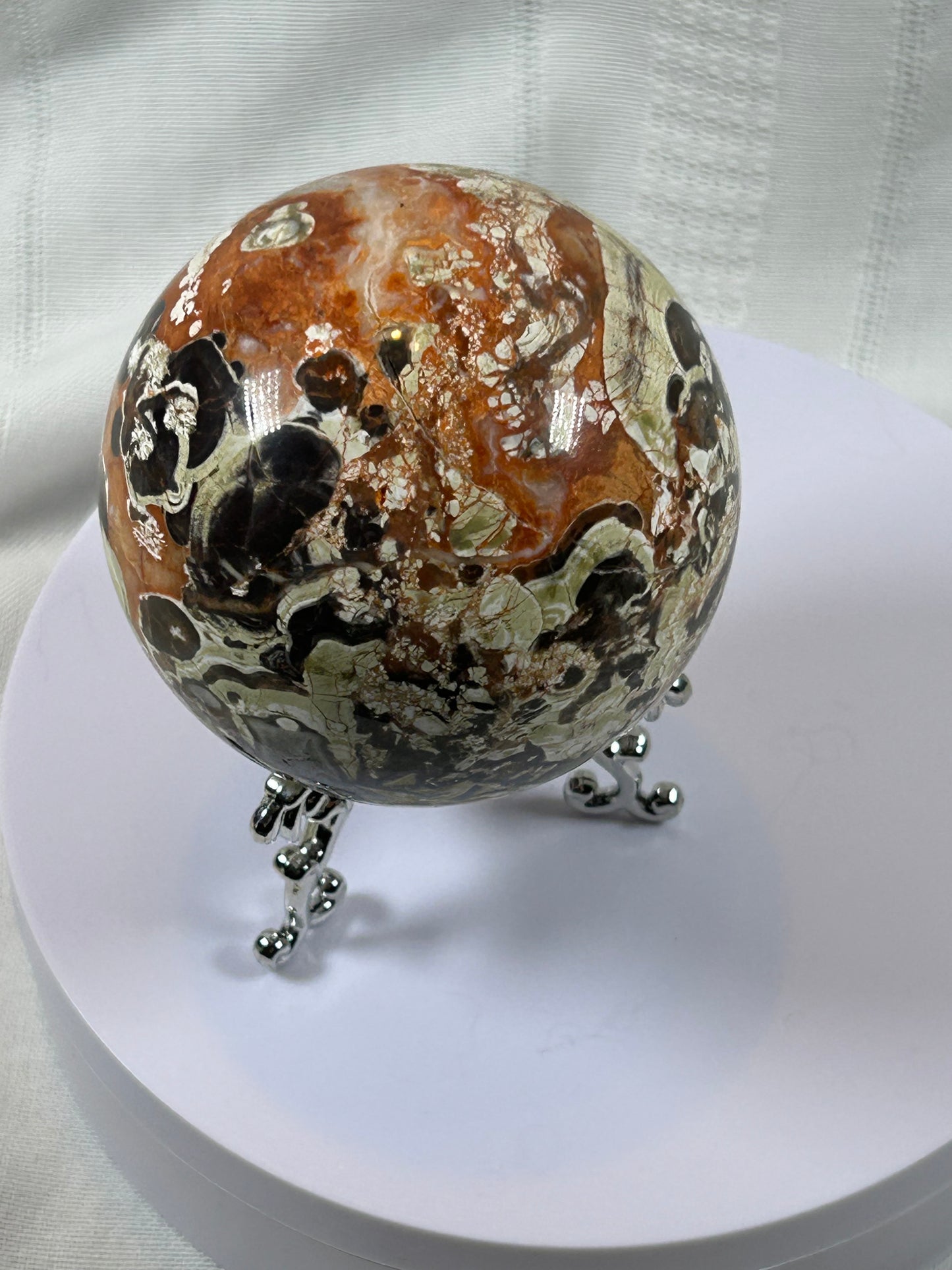 (#61) - BRECCIATED JASPER SPHERE POLISHED - NEW