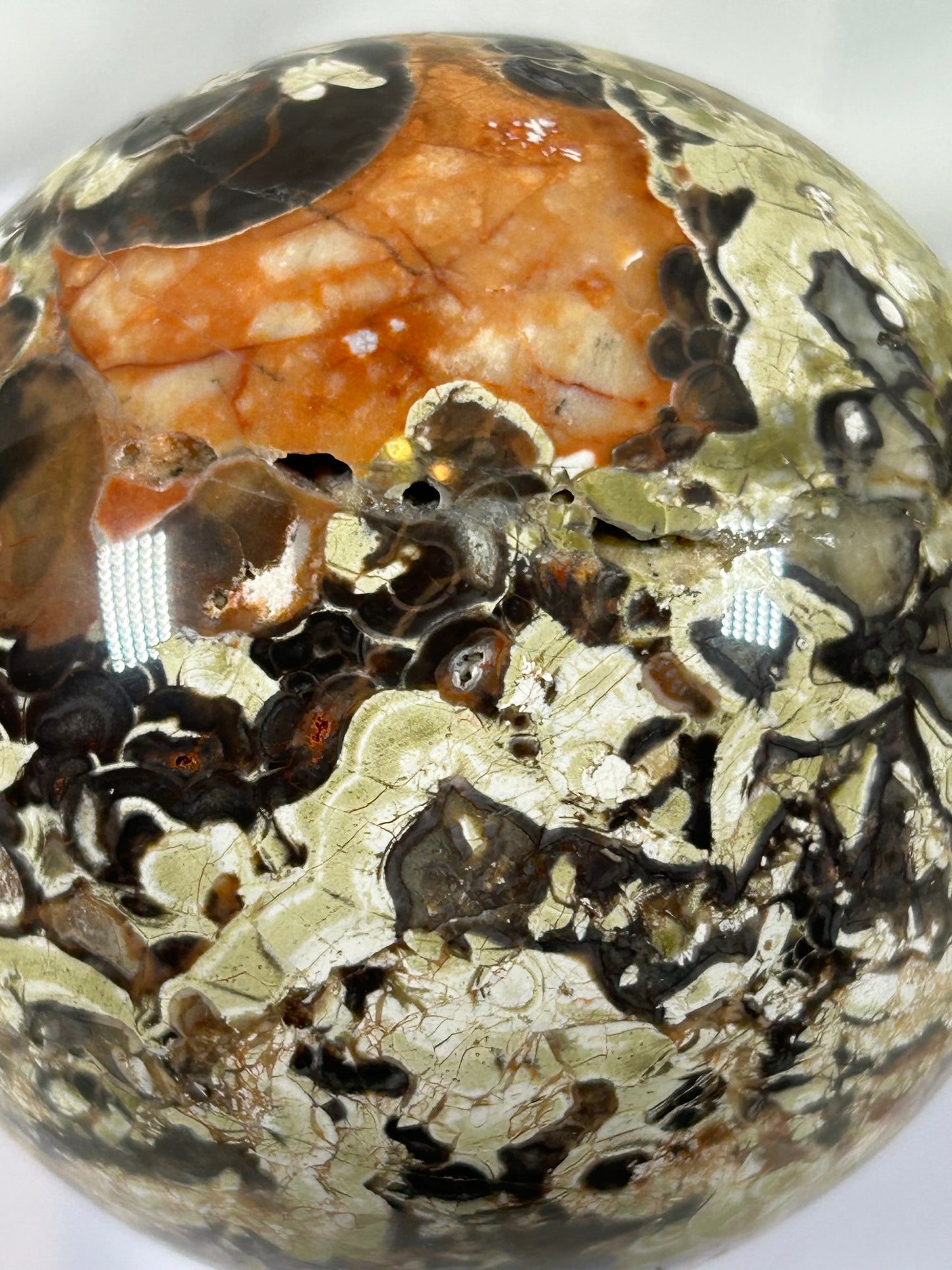 (#61) - BRECCIATED JASPER SPHERE POLISHED - NEW