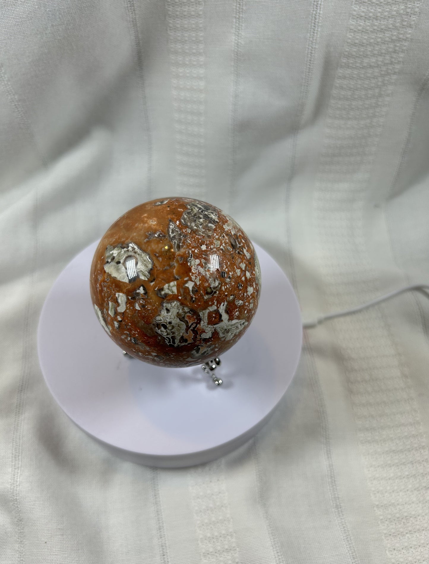 (#62) - BRECCIATED JASPER SPHERE POLISHED - NEW