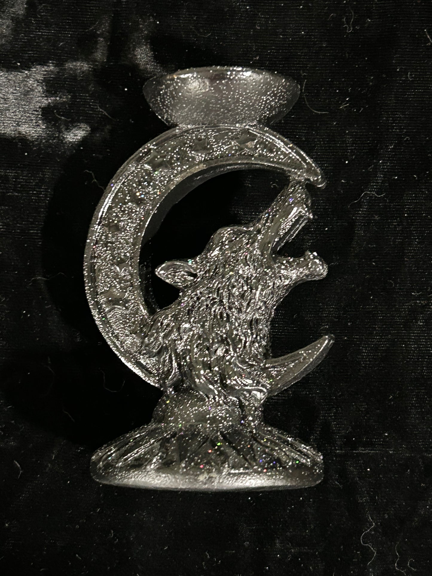 (#1272) - Wolf Head Sphere Holder - New