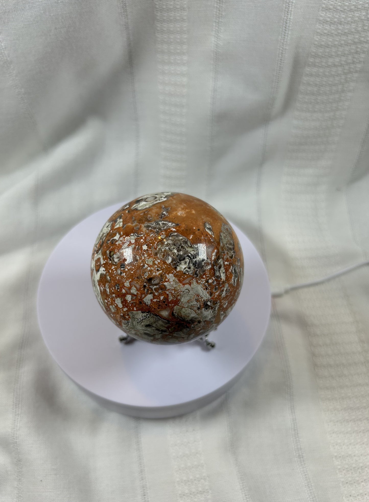 (#62) - BRECCIATED JASPER SPHERE POLISHED - NEW