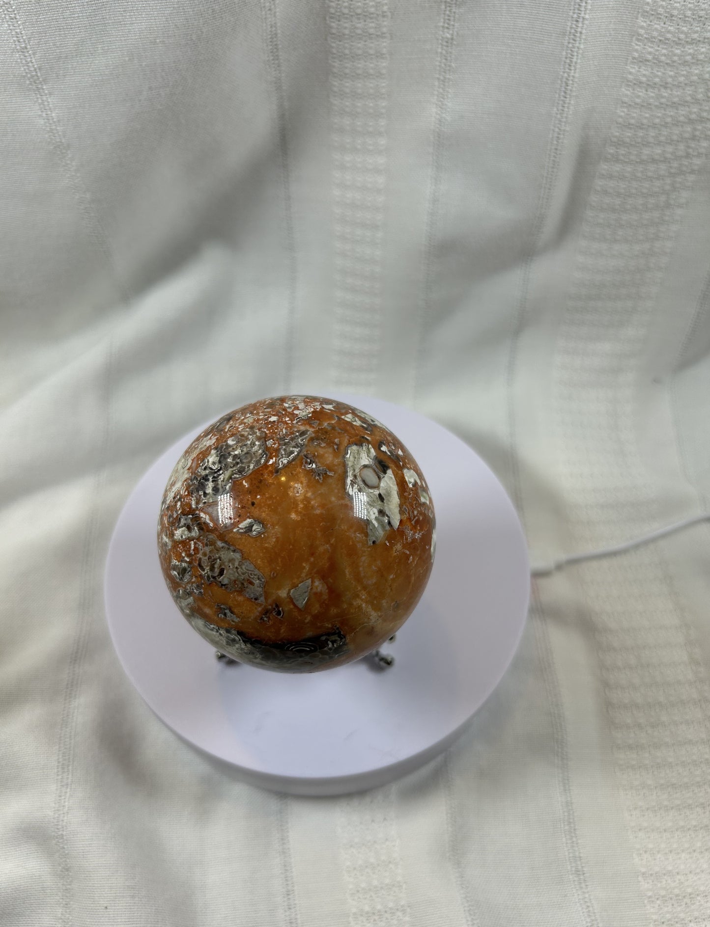 (#62) - BRECCIATED JASPER SPHERE POLISHED - NEW