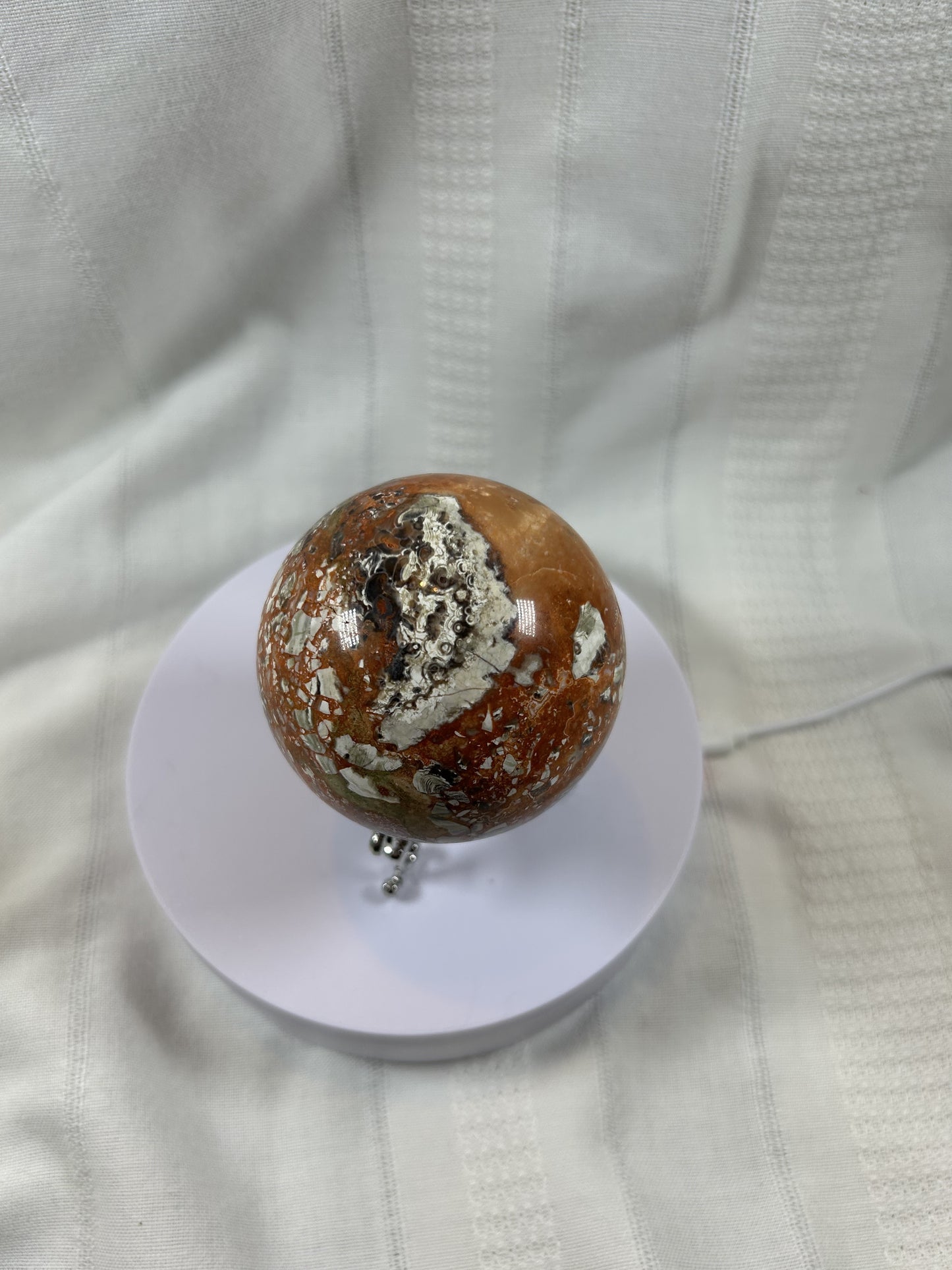 (#62) - BRECCIATED JASPER SPHERE POLISHED - NEW