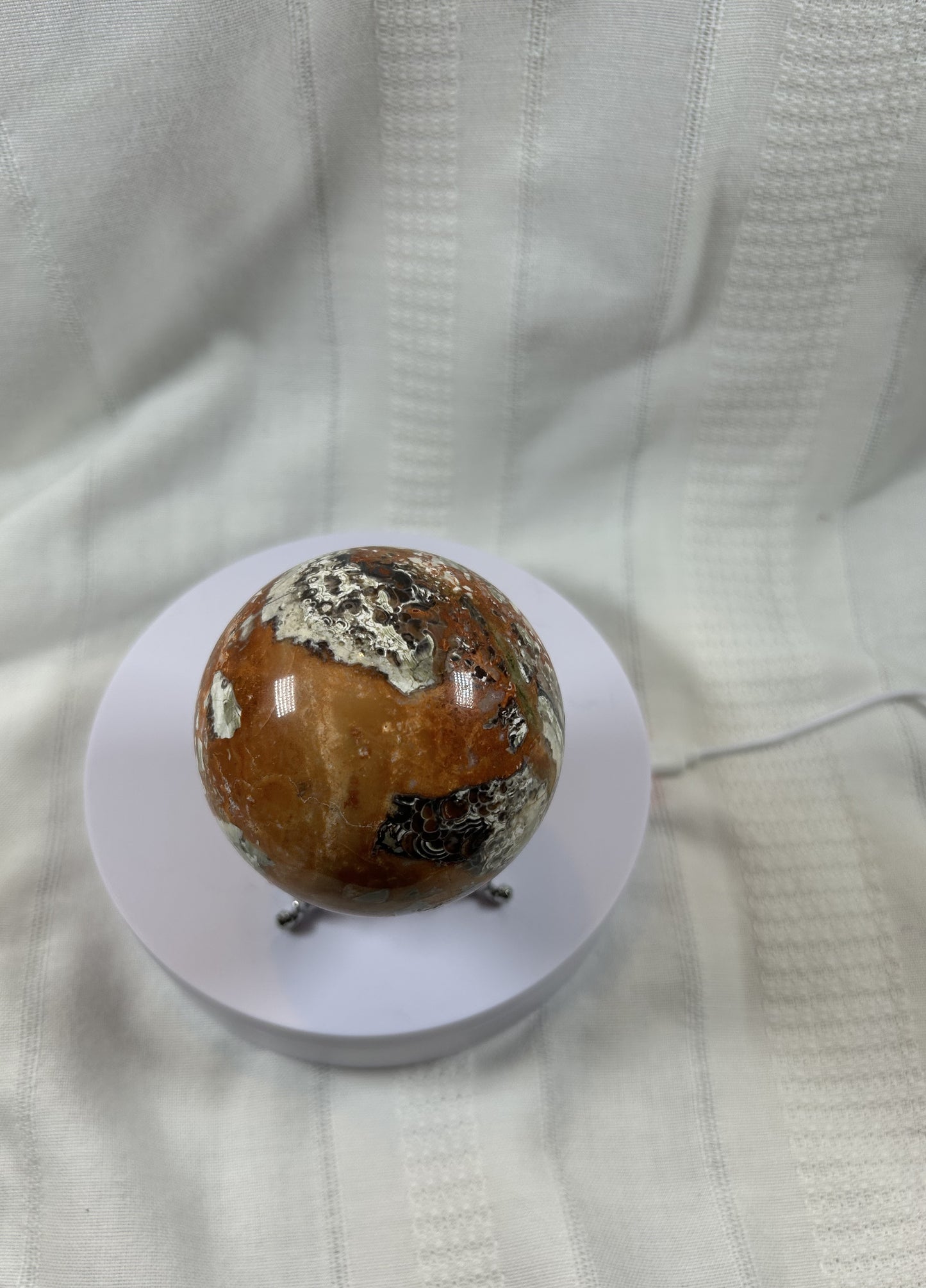(#62) - BRECCIATED JASPER SPHERE POLISHED - NEW