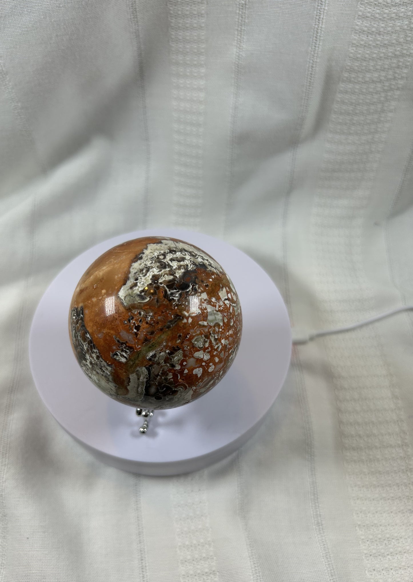 (#62) - BRECCIATED JASPER SPHERE POLISHED - NEW