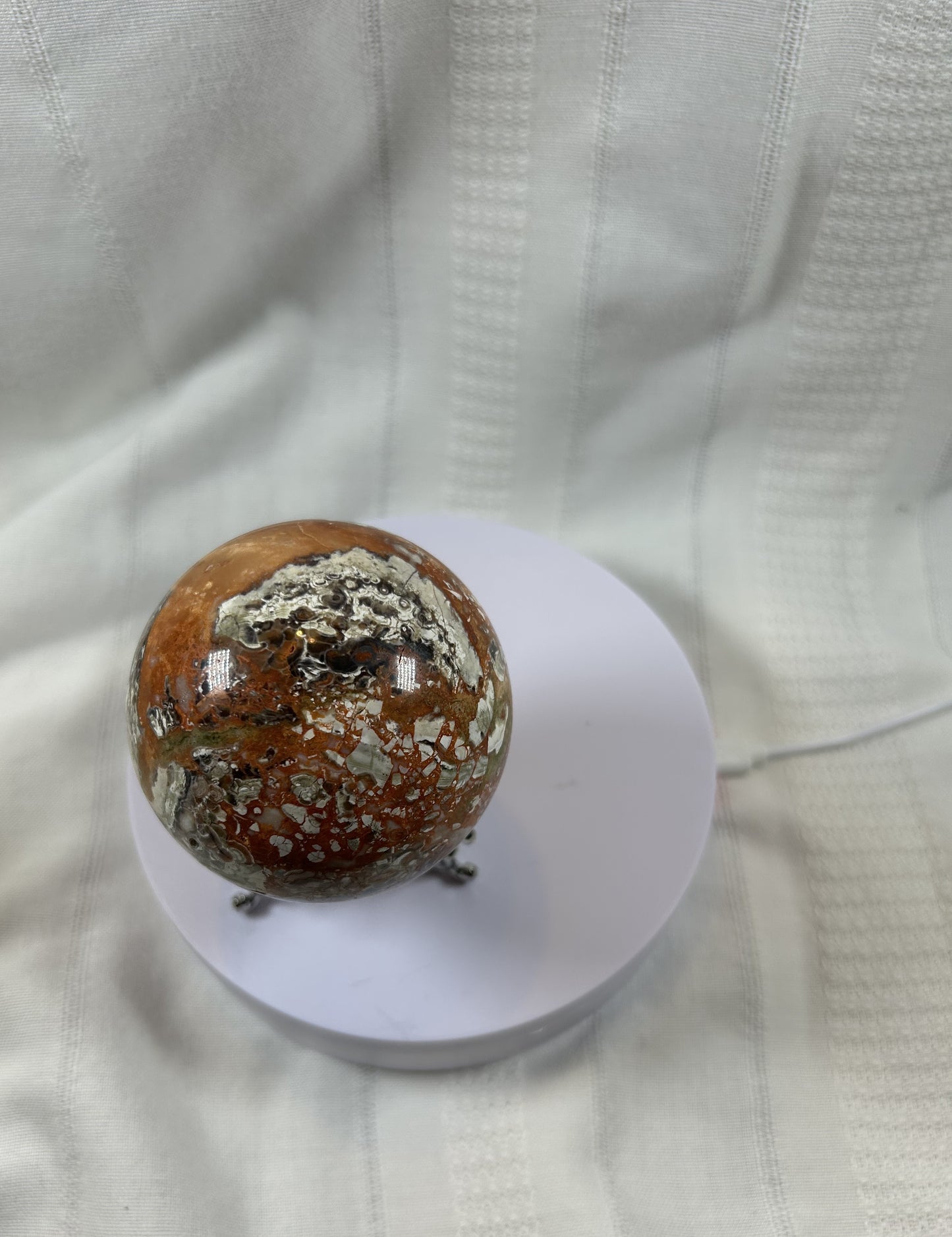 (#62) - BRECCIATED JASPER SPHERE POLISHED - NEW