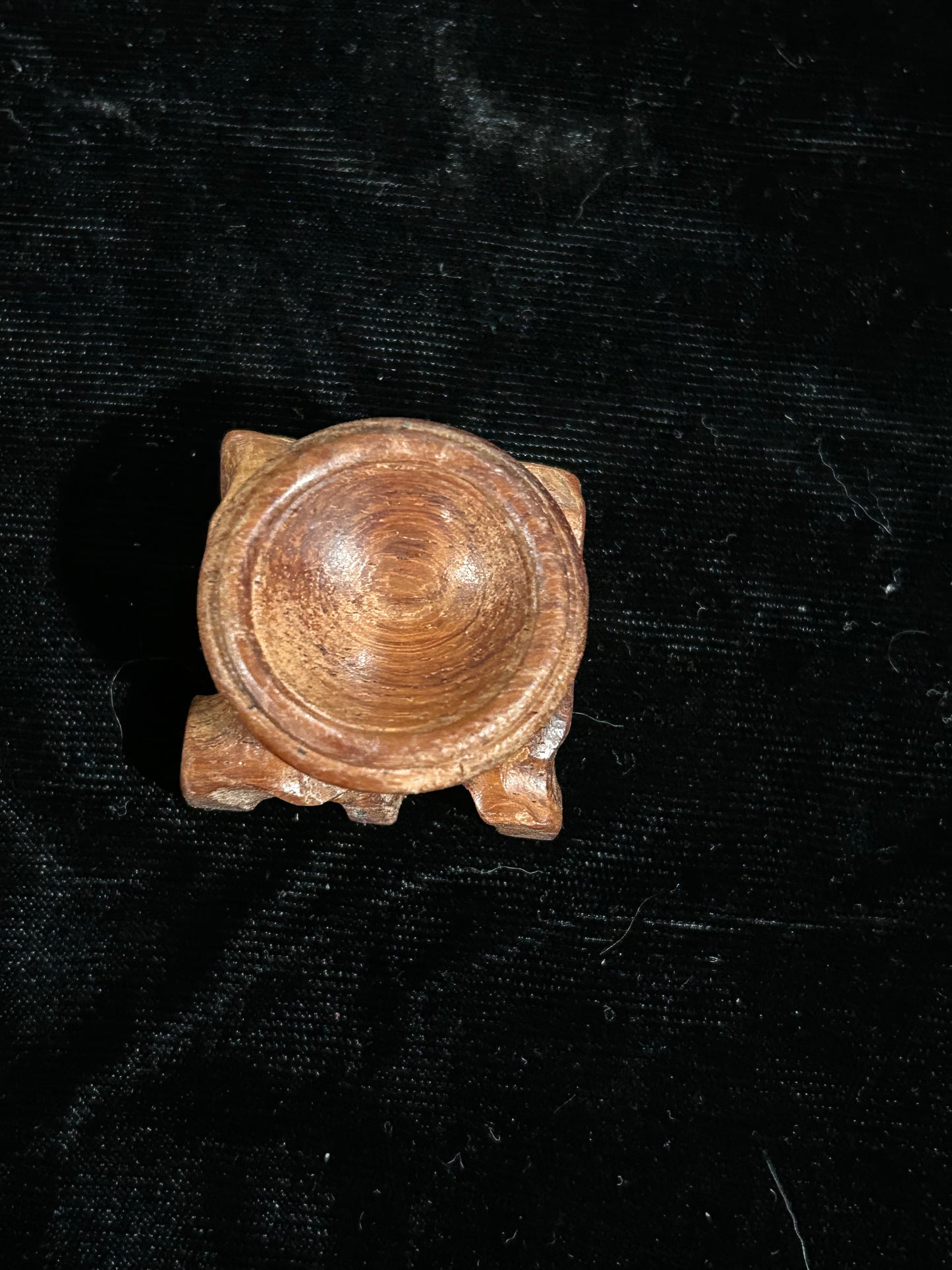 (#1290) - Sphere Holder Wood - Small - Lighter - New