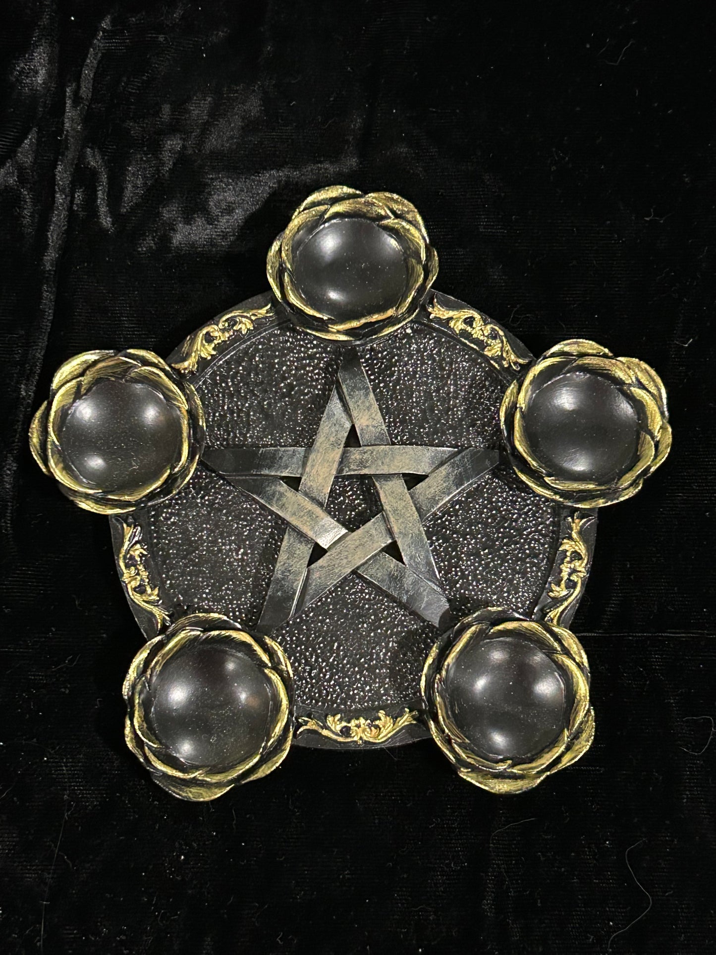 (#1302) - Sphere Holder Pentagram 5 Holder - New