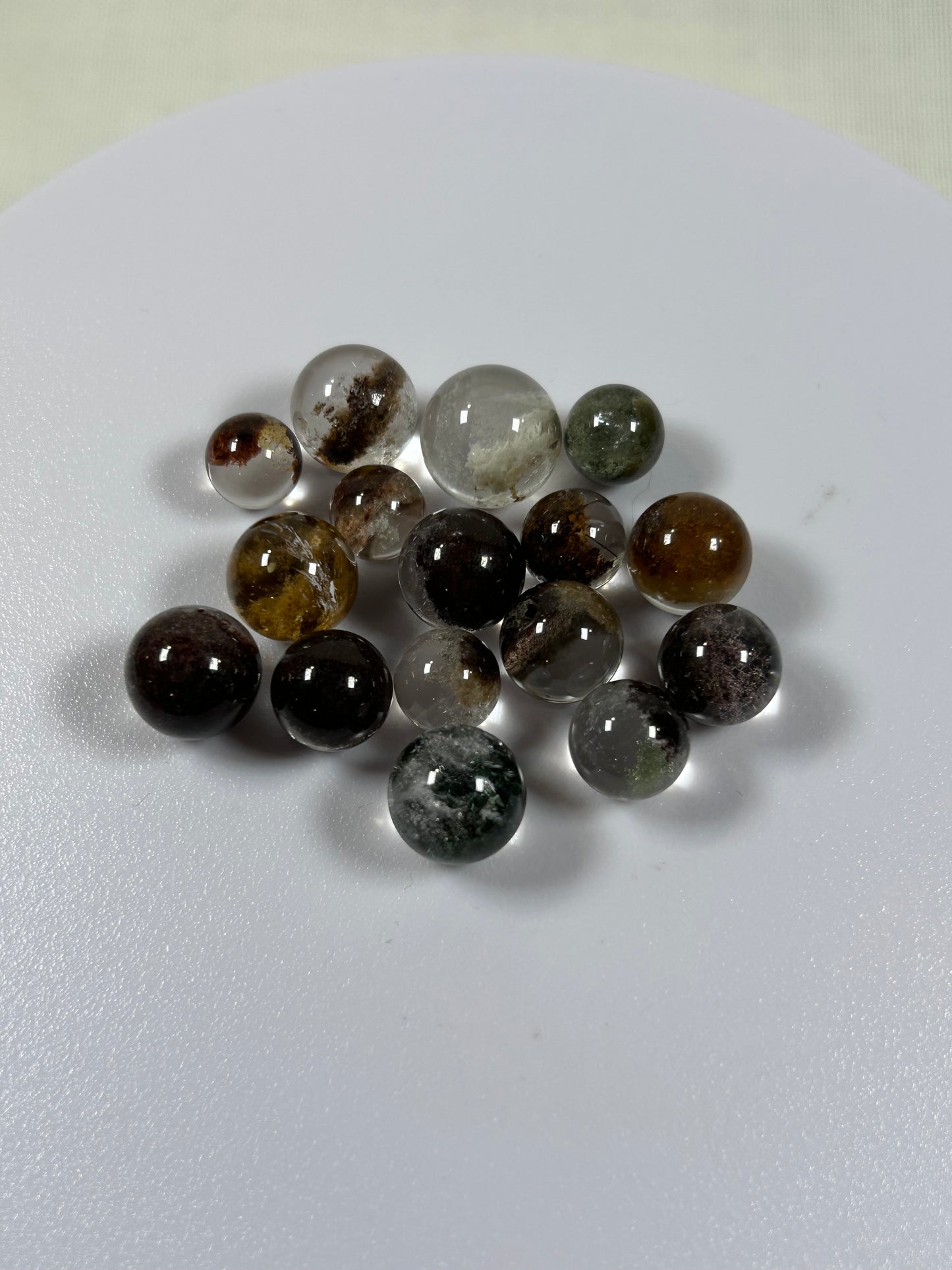 (#1319) - Garden Quartz Small Spheres Bag - New