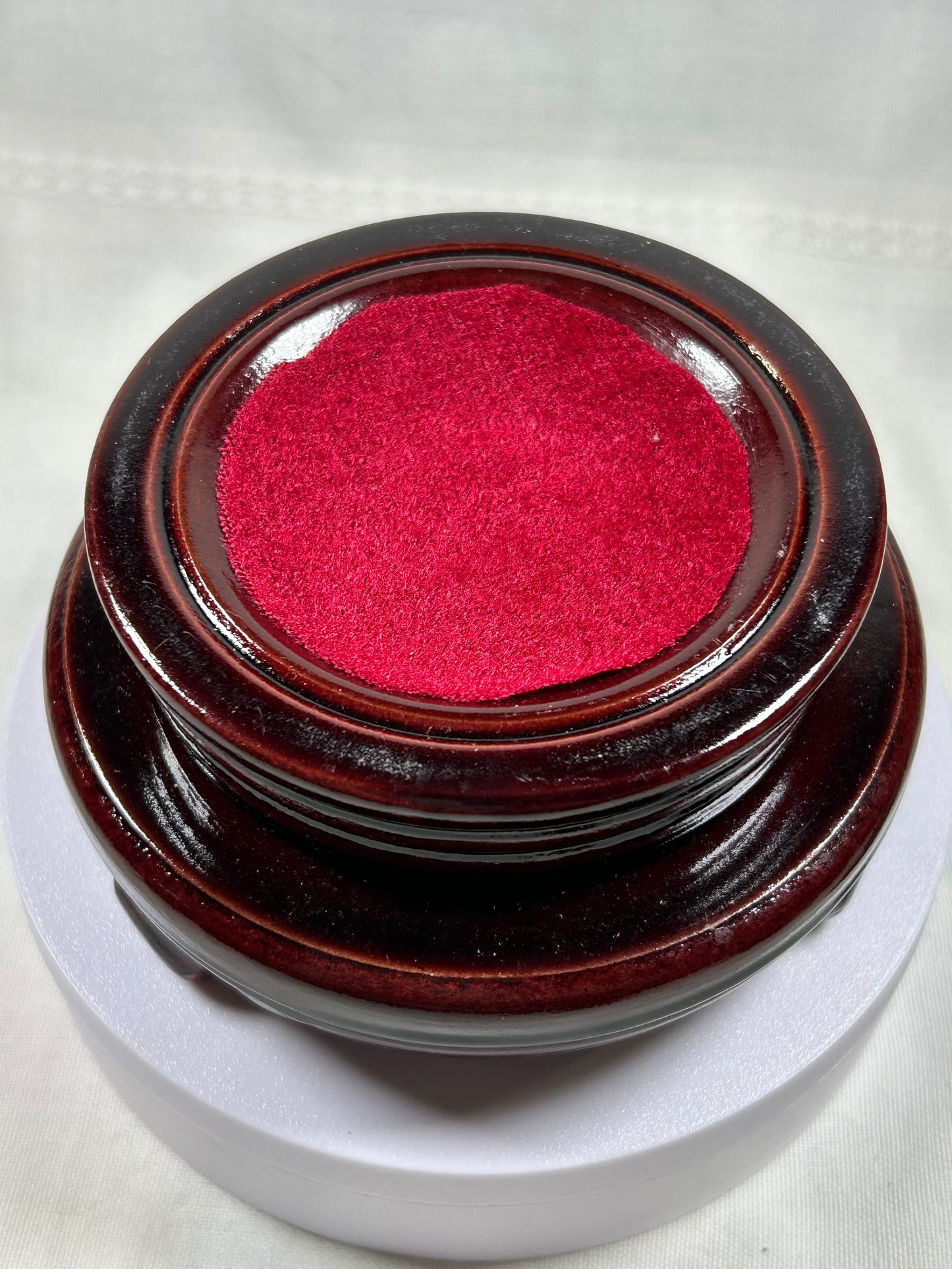 (#1335) - Sphere Holder Stand Spinning Wood - Medium - New