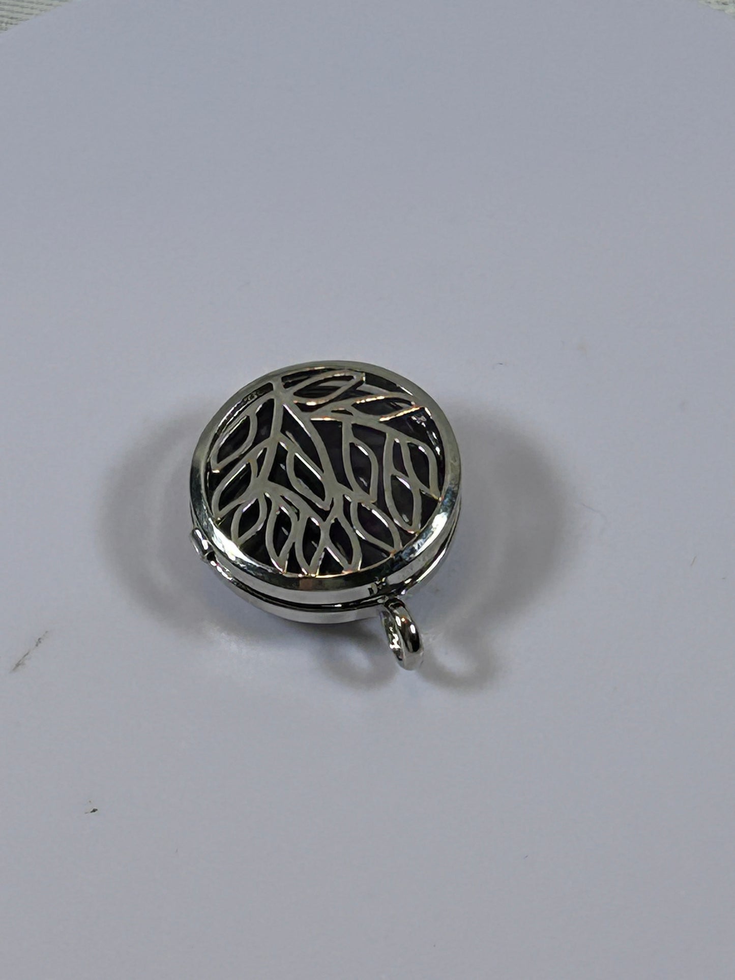 (#72) - TREE OF LIFE PENTACLE STONE LOCKET AMETHYST - NEW