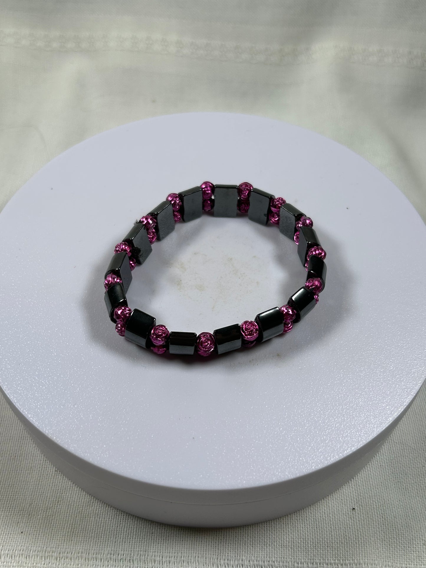 (#1338) - Hematite Crystal Stretch Bracelet - New