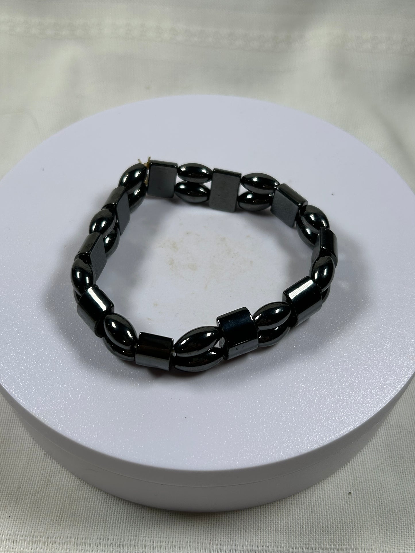 (#1337) - Hematite Crystal Stretch Bracelet - New