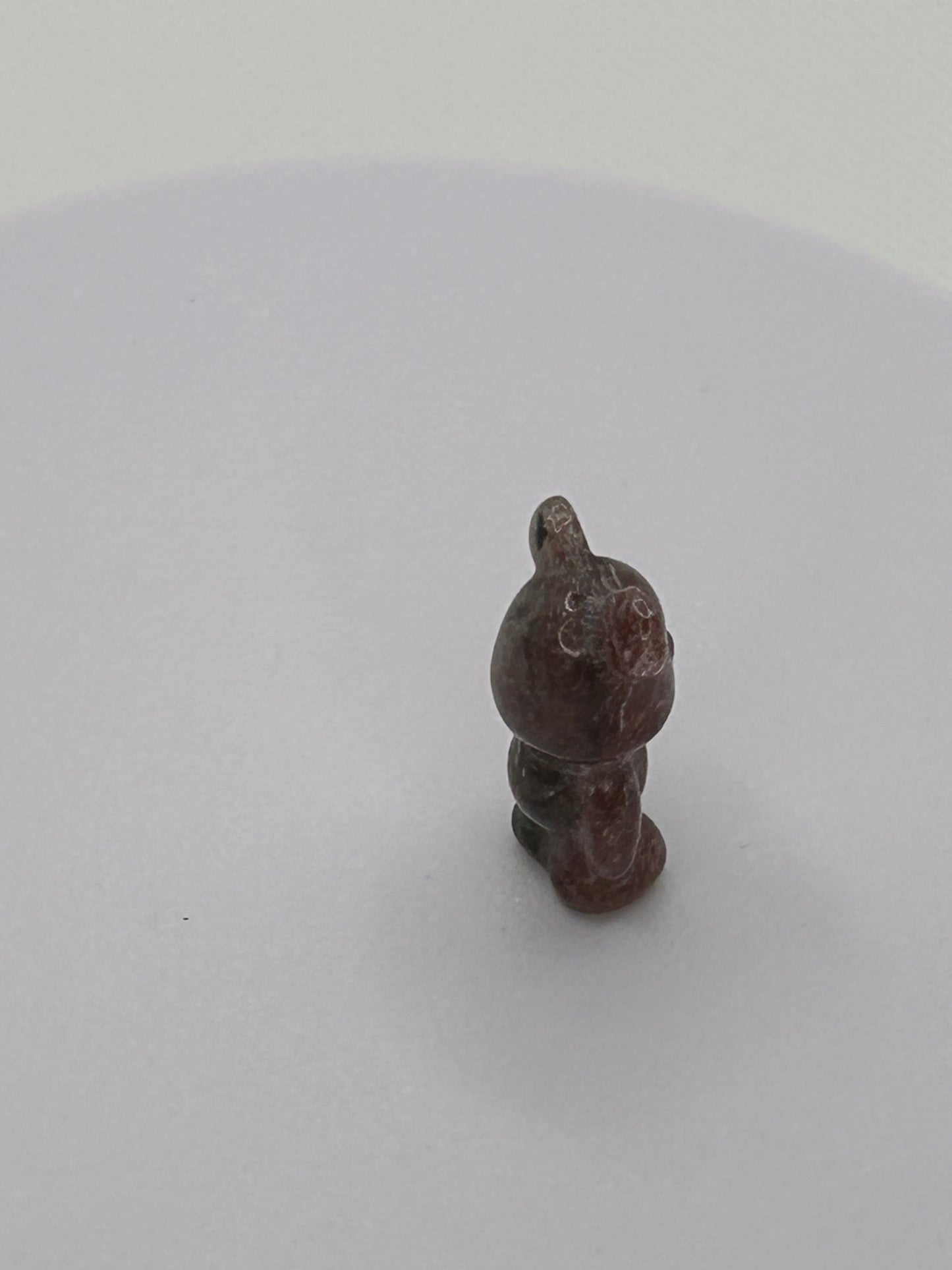 (#44) - STRAWBERRY QUARTZ BEAR CARVING - NEW