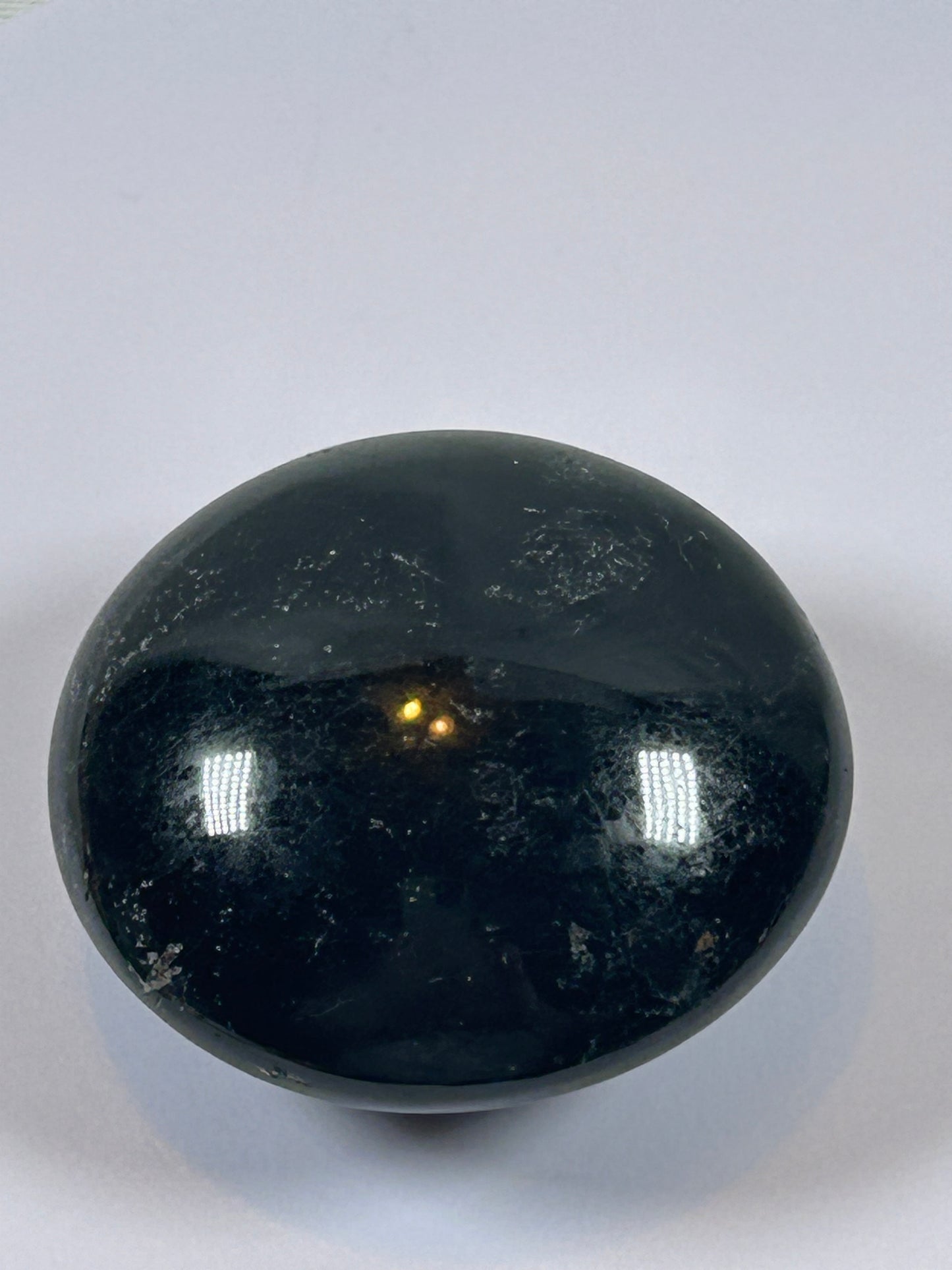 (#99) - BLACK TOURMALINE PALM STONE POLISHED - NEW