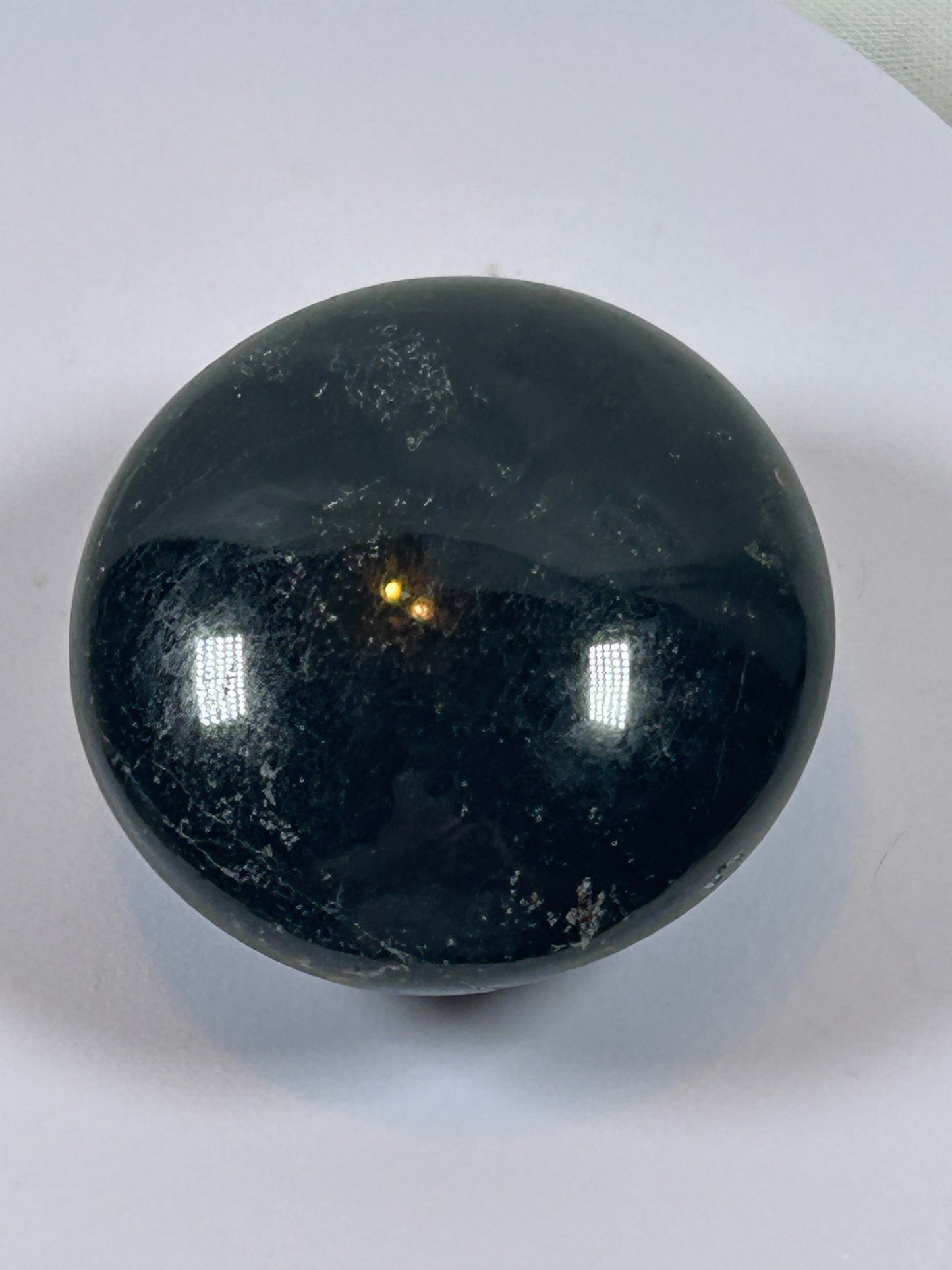 (#99) - BLACK TOURMALINE PALM STONE POLISHED - NEW