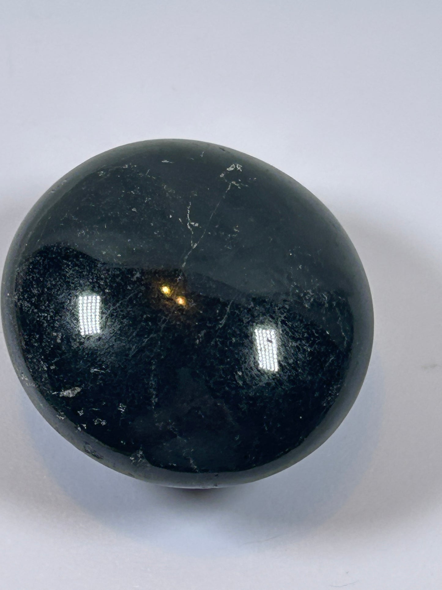 (#99) - BLACK TOURMALINE PALM STONE POLISHED - NEW