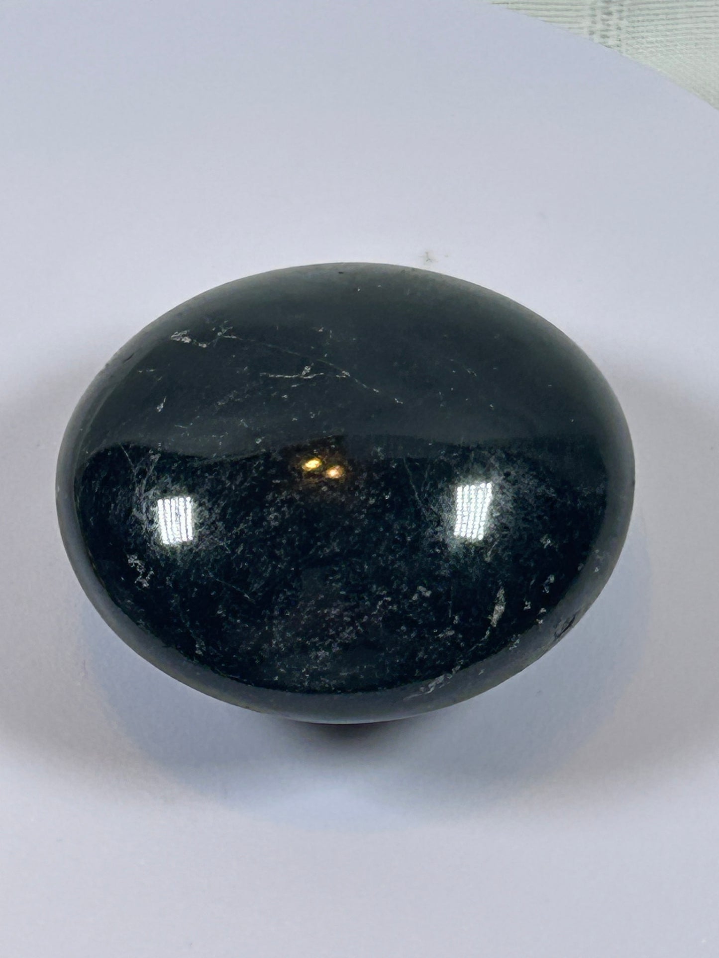 (#99) - BLACK TOURMALINE PALM STONE POLISHED - NEW