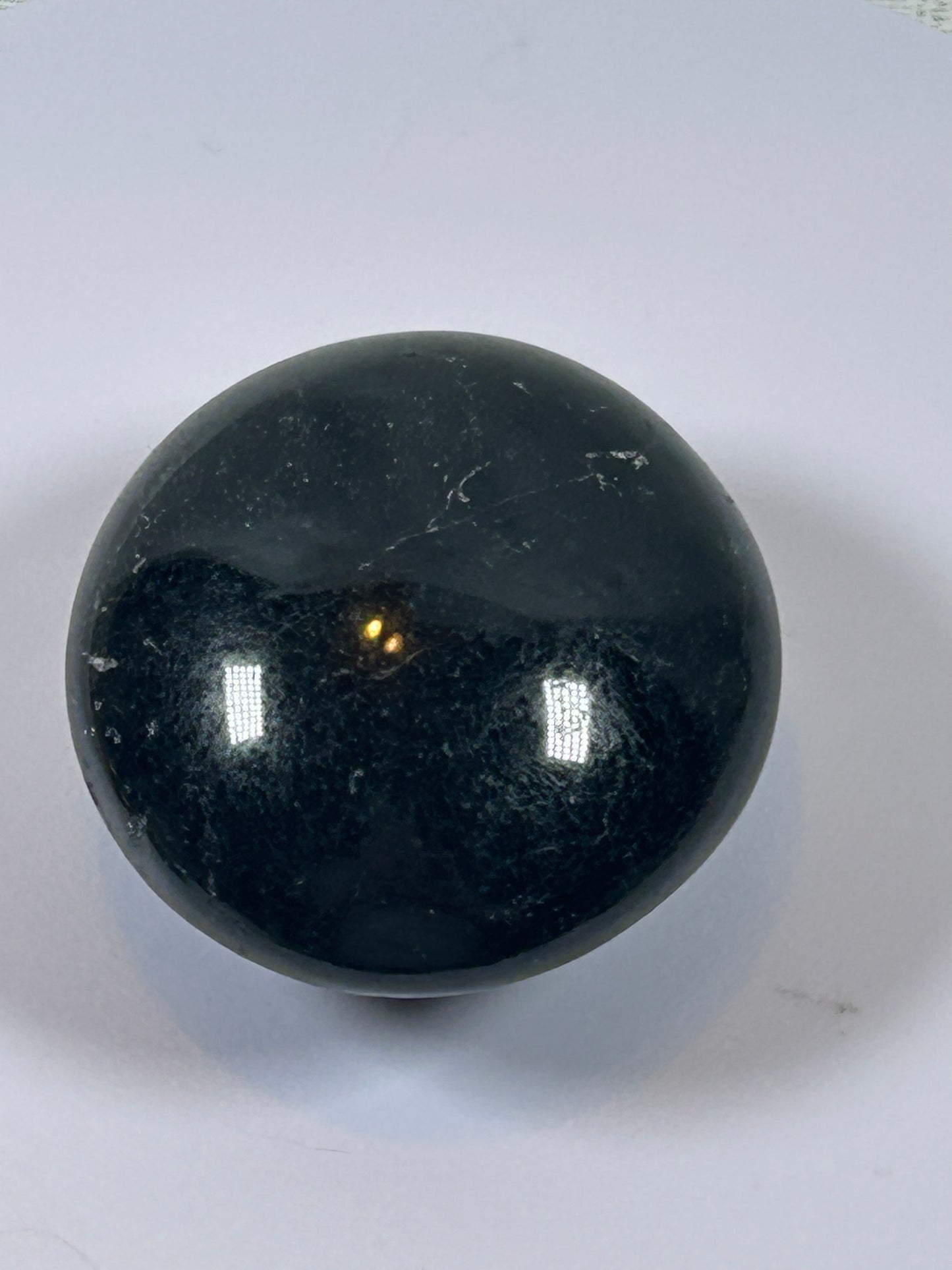 (#99) - BLACK TOURMALINE PALM STONE POLISHED - NEW